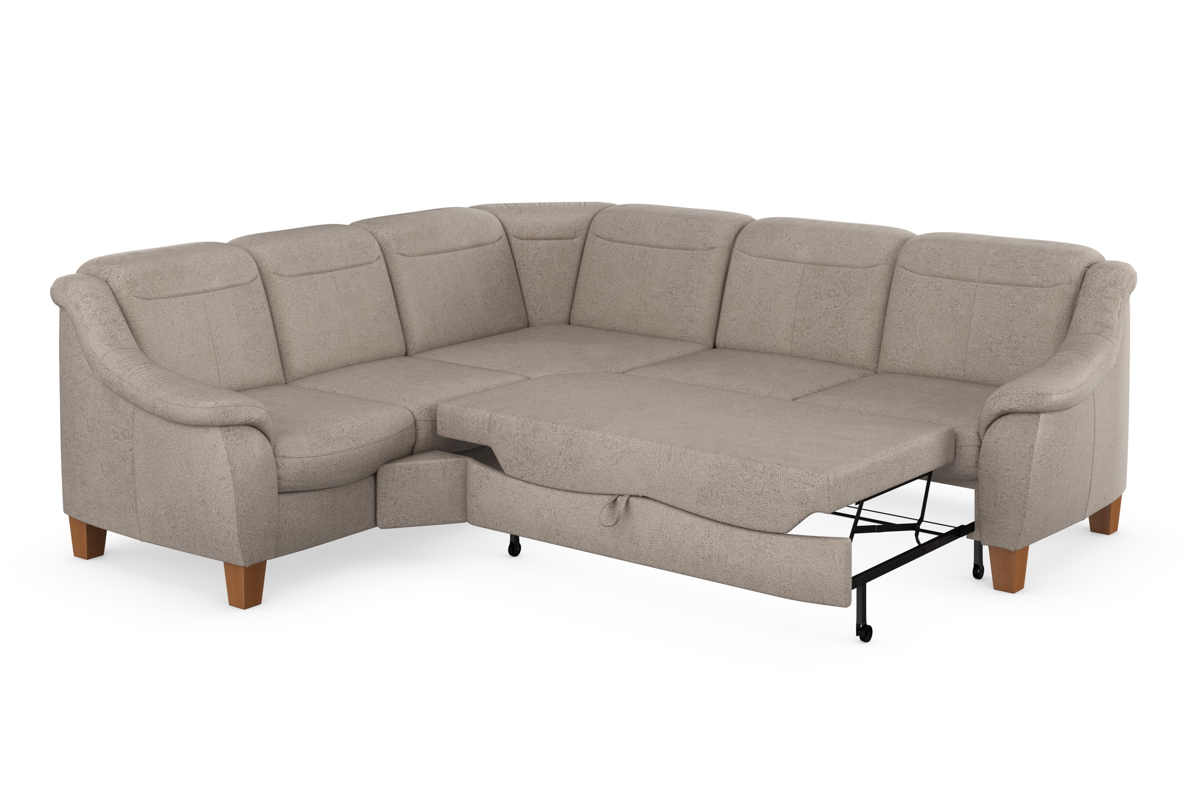 Home affaire Ecksofa »Caldera L-Form«, Federkern, wahlweise mit Kopfteilverstellung, Bettfunktion, Bettkasten