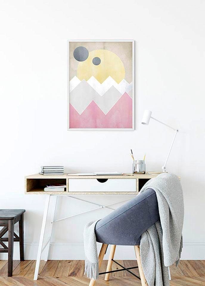 Komar Bild »Sunrise Spring« Formen | Kunst 1 Stk. tlg. Wandbild zur Dekoration - ohne Rahmen