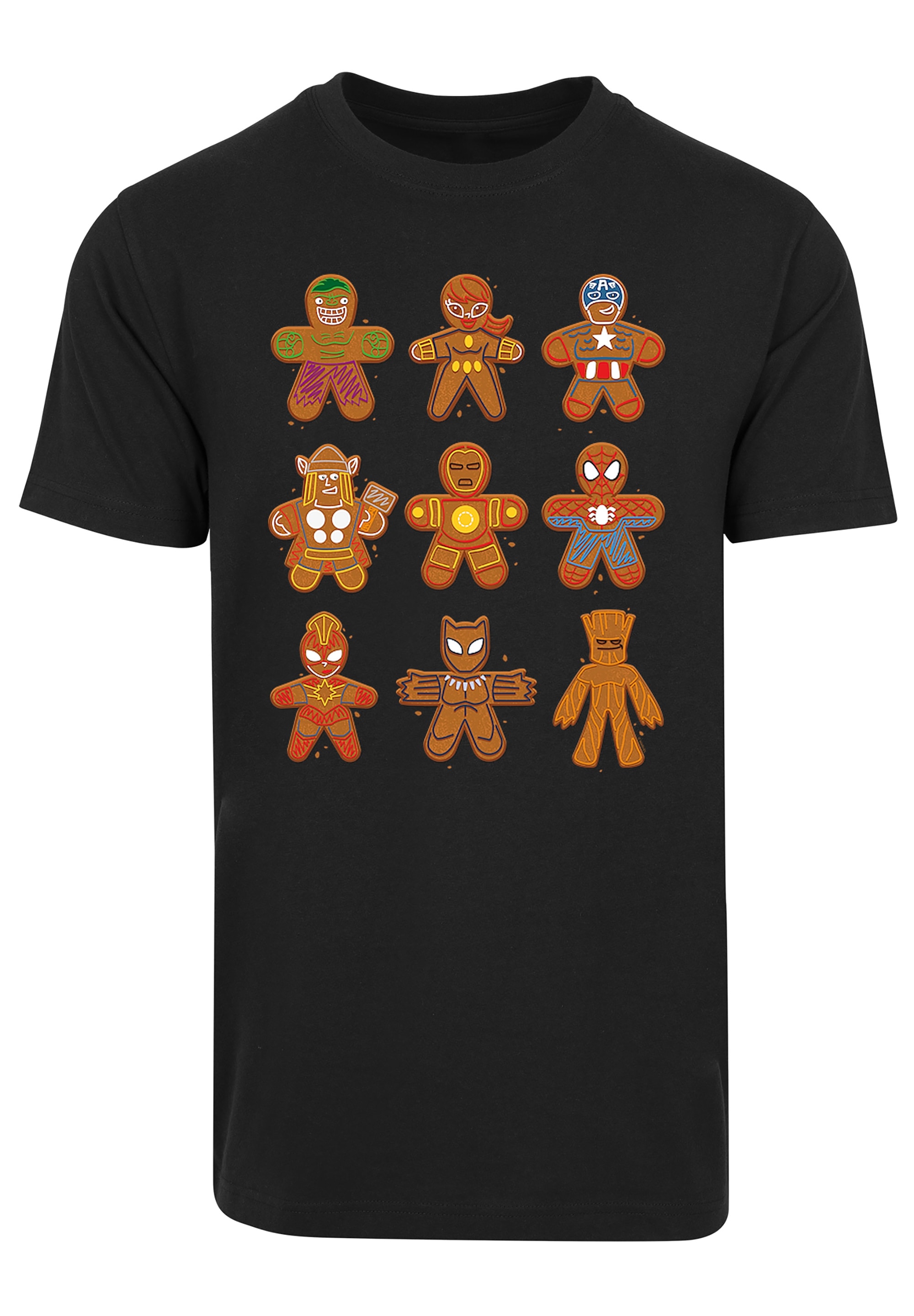 F4NT4STIC T-Shirt »Marvel Universe Christmas Lebkuchen Avengers«, Print
