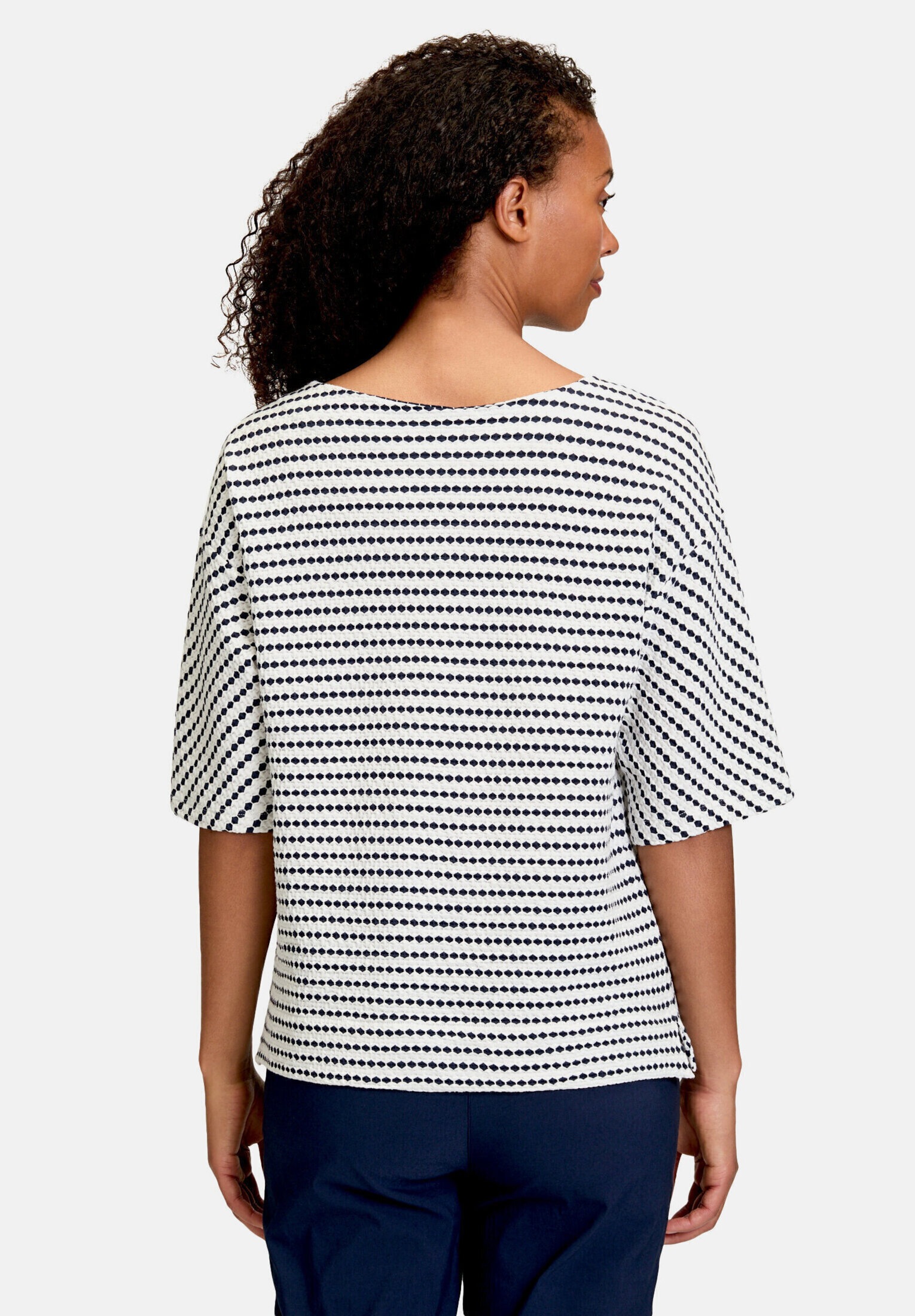 Betty&Co Kurzarmshirt »Damen mit Rundhalsausschnitt« 1 Stk. Struktur