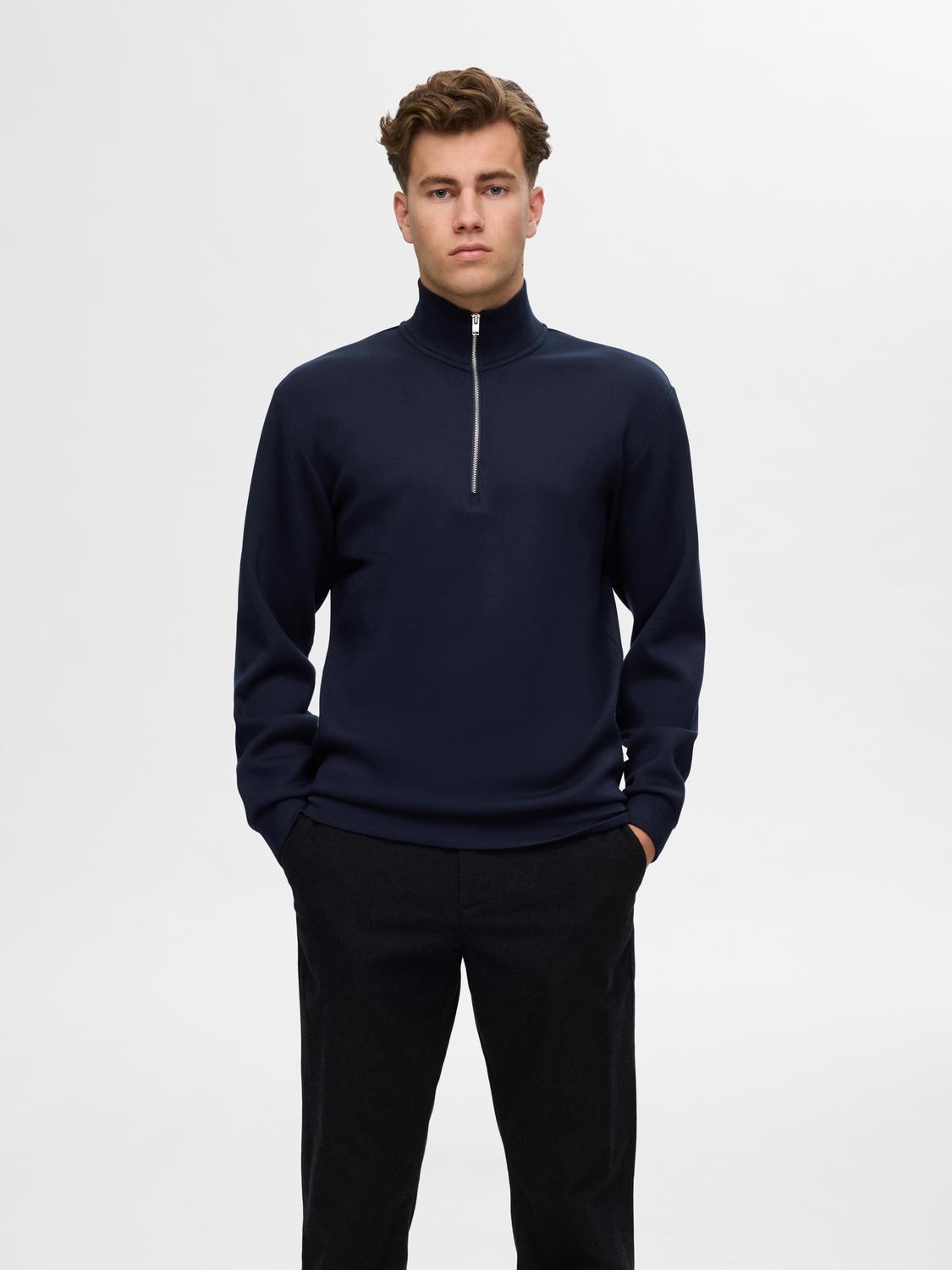 SELECTED HOMME Sweatshirt "SLHEMANUEL SOFT ZIP HIGH NECK SWEAT NOOS" günstig online kaufen