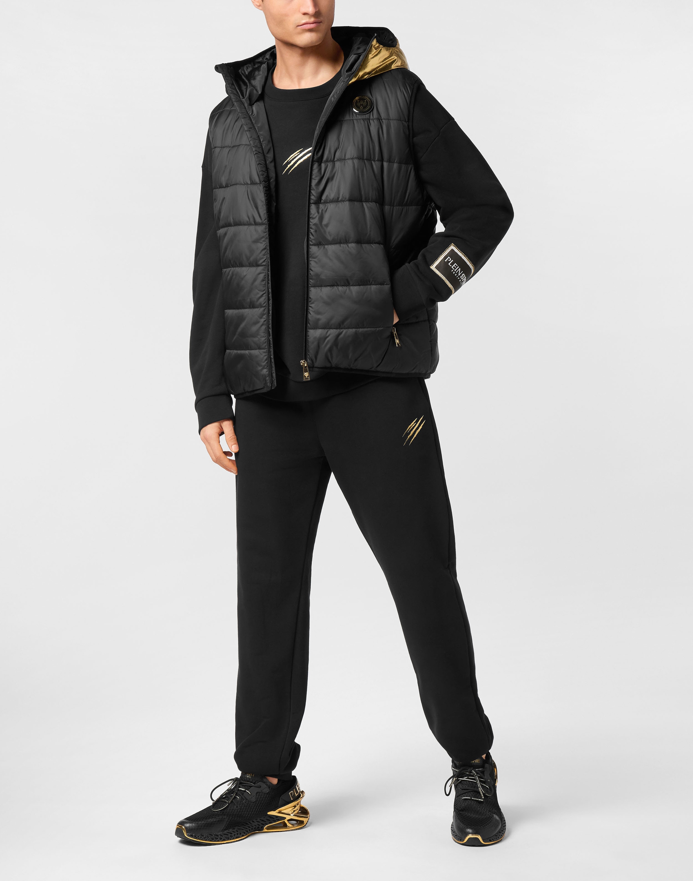 PLEIN SPORT Kurzweste »Vest Hoodie Laminated Scratch«