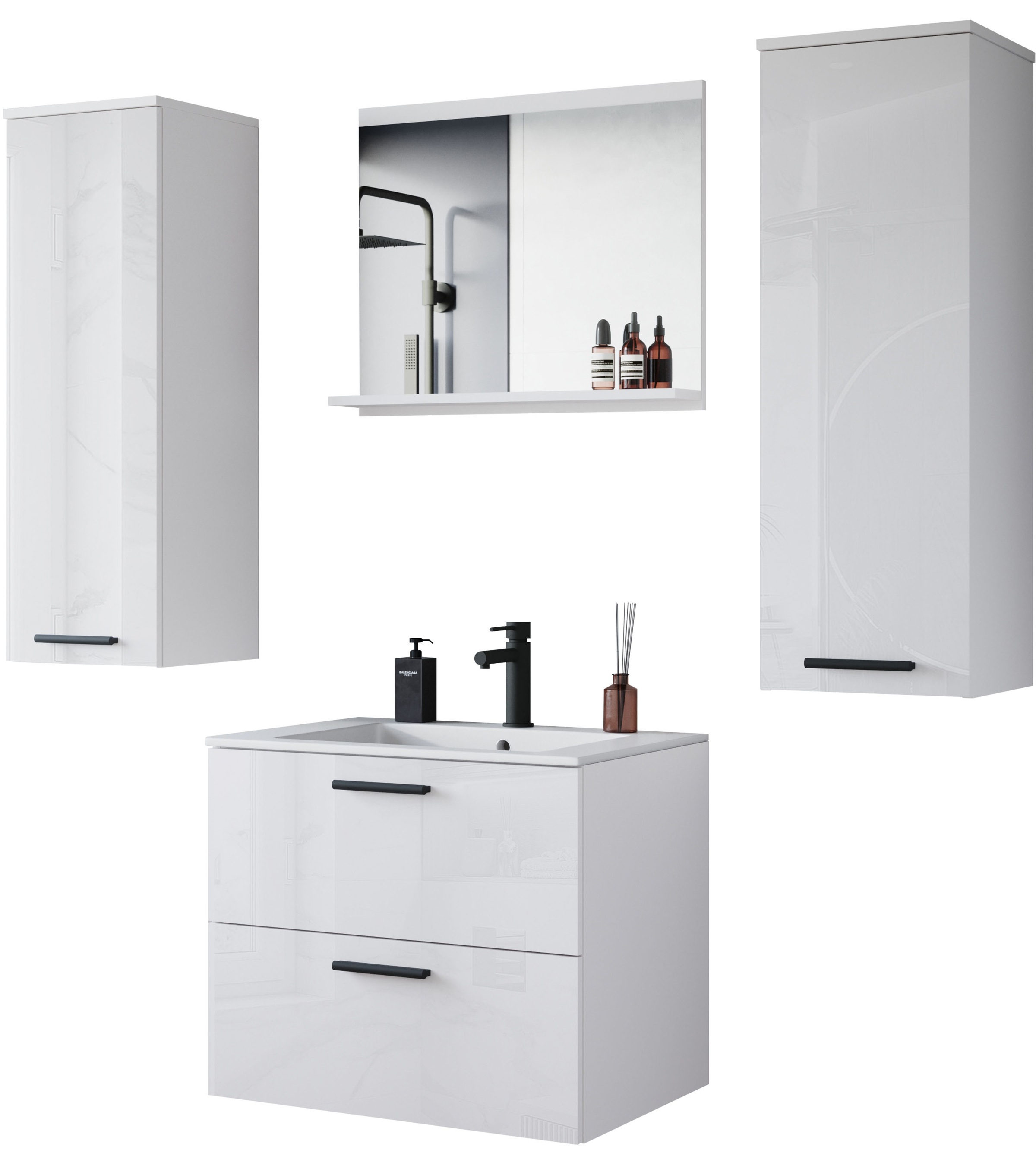 welltime Badmöbel-Set "PILA" Set, 4 Stk. tlg. günstig online kaufen