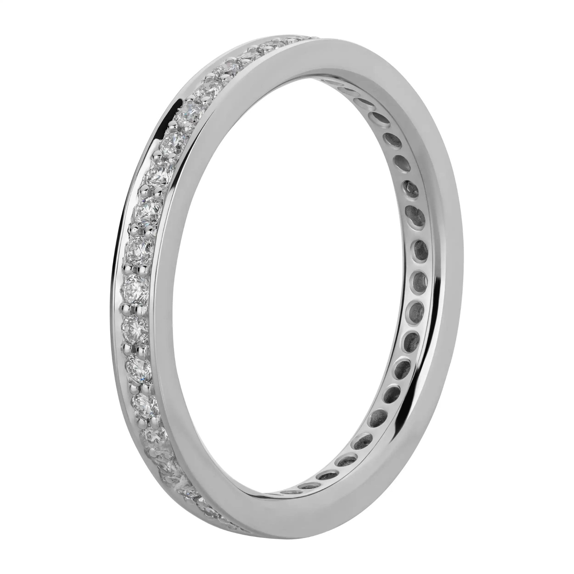LYOMI Fingerring »585/- Weißgold Memoire synth. Diam. 0,49ct.«