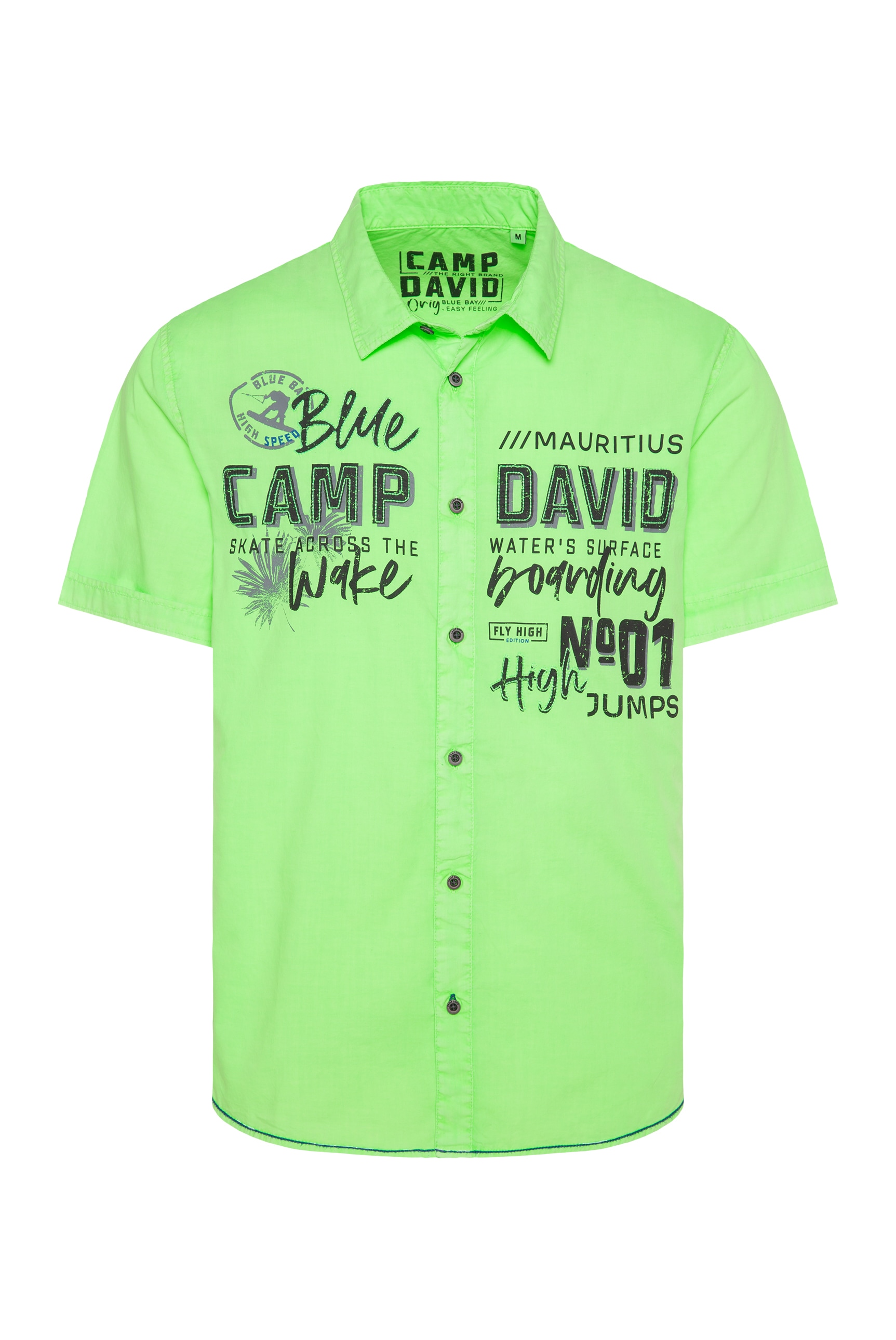 CAMP DAVID Kurzarmhemd, mit Kontrastnähten
