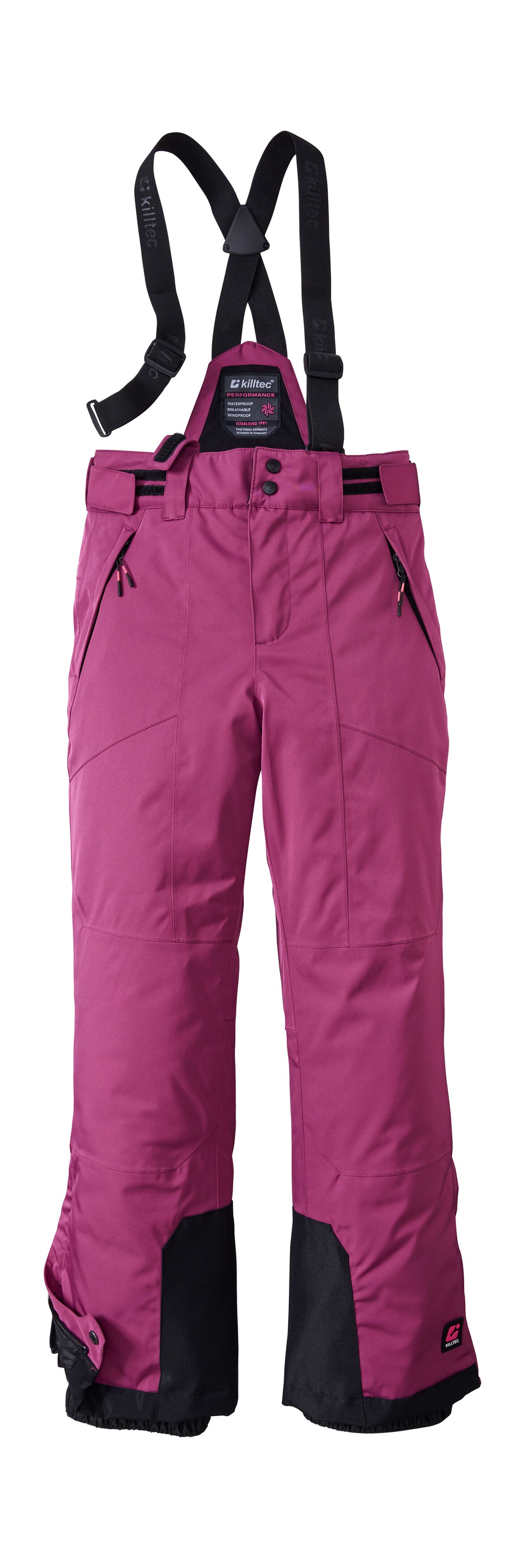 Killtec Skihose »KSW 198 GRLS SKI PNTS«, Wasserdichte Skihose mit abnehmbaren Trägern und verstellbarer Taille