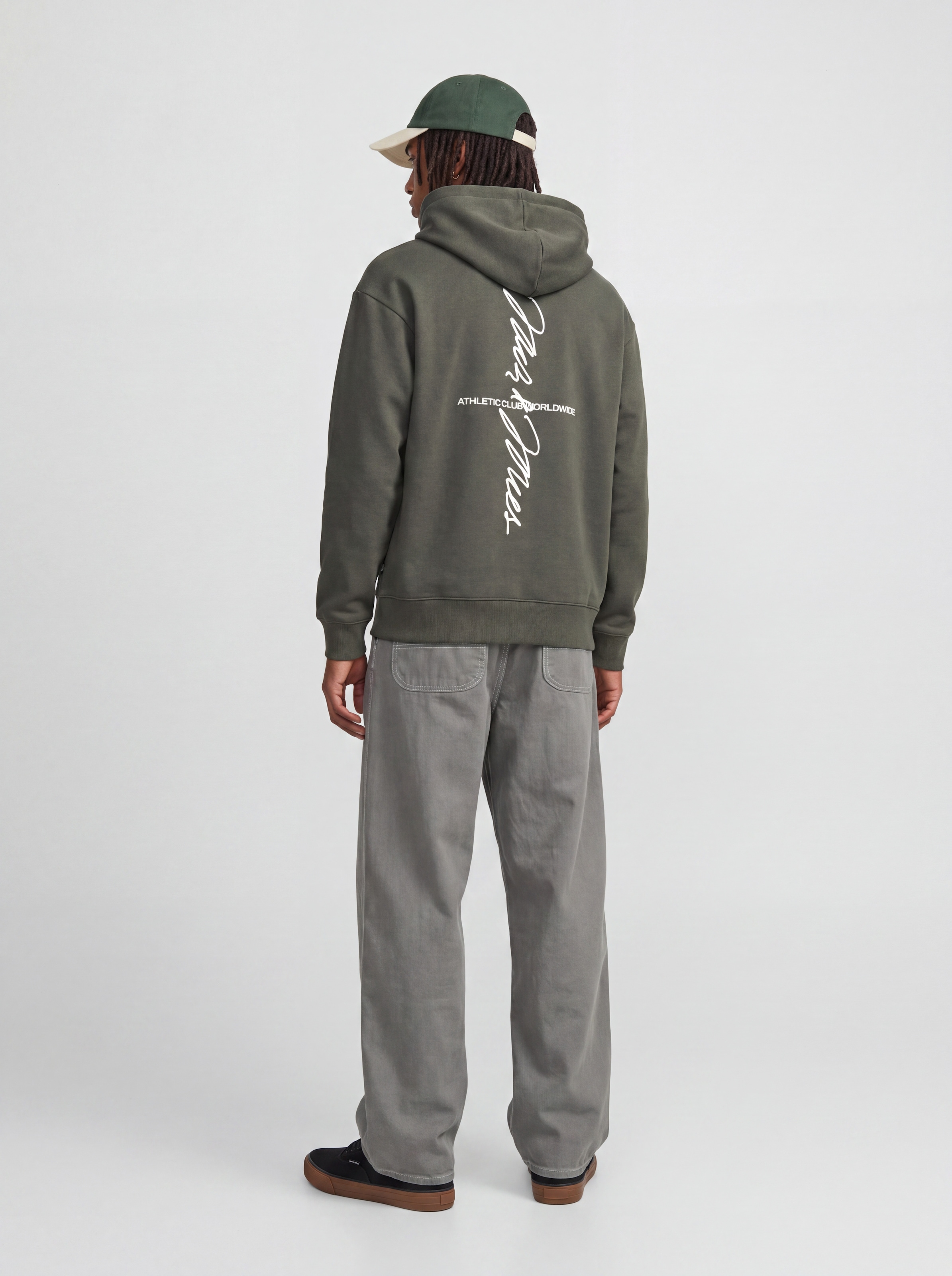 Jack & Jones Kapuzensweatshirt »JCOCLUB BACK SCRIPT PRINT SWEAT HOOD SN«, Baumwollmischung, loose fit
