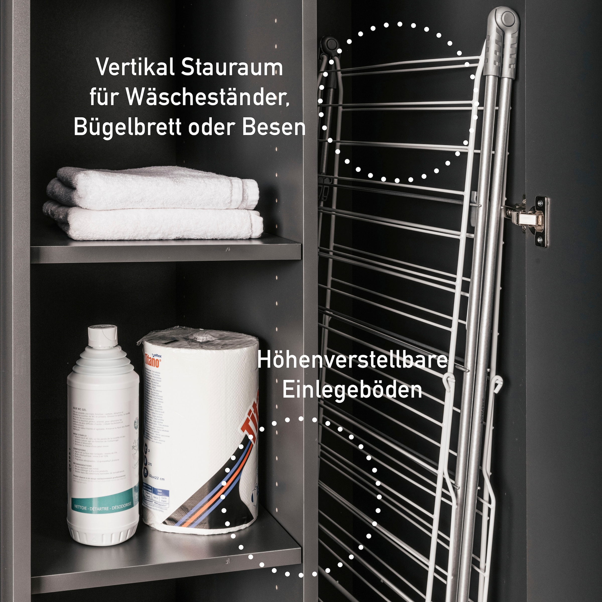 Inter Link Mehrzweckschrank-Set »Norela, Geräteschrank-Set für Waschmaschine und Trockner, Umbauschrank« 3 Stk. tlg.