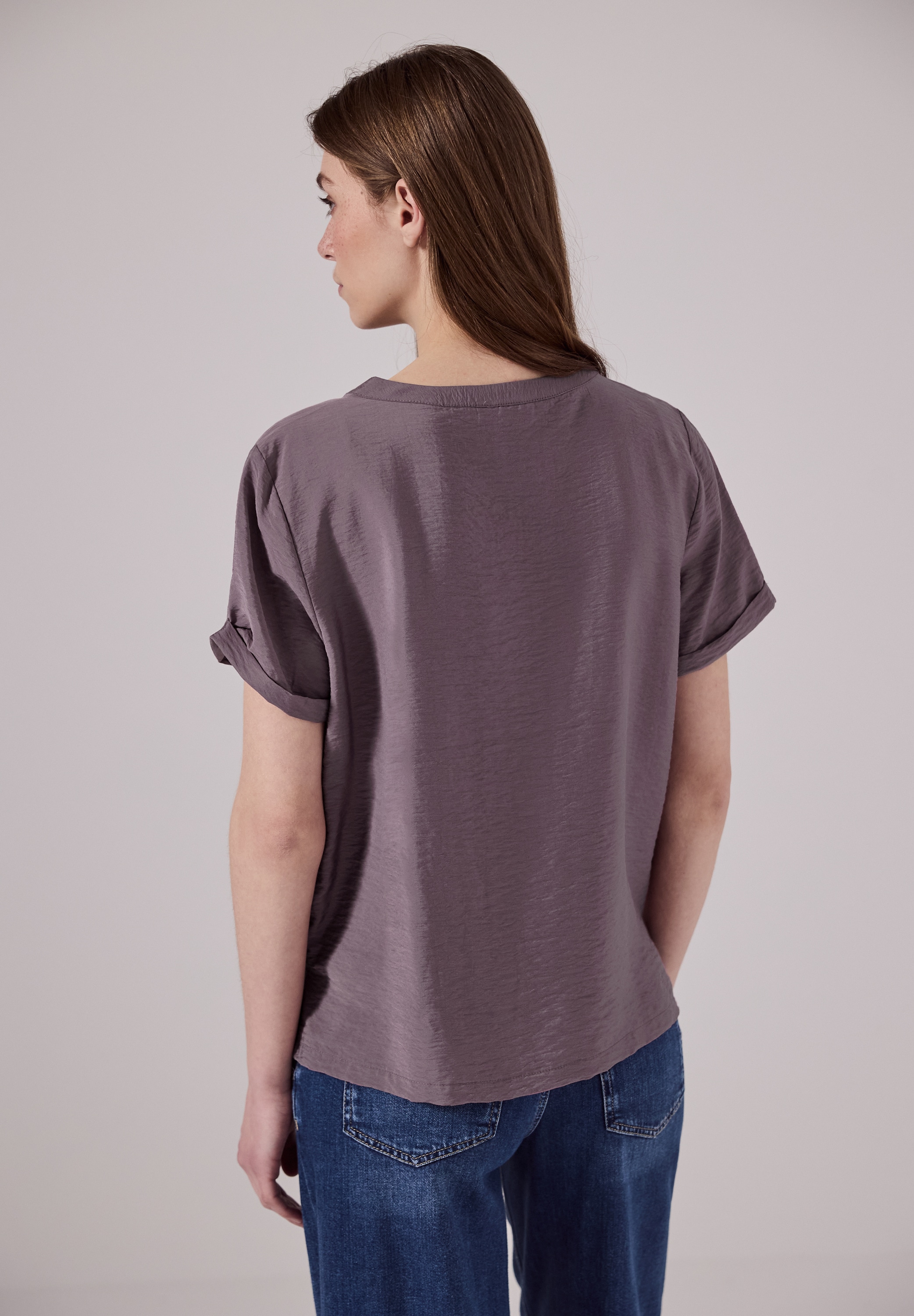 STREET ONE STUDIO Shirtbluse, aus softem Materialmix