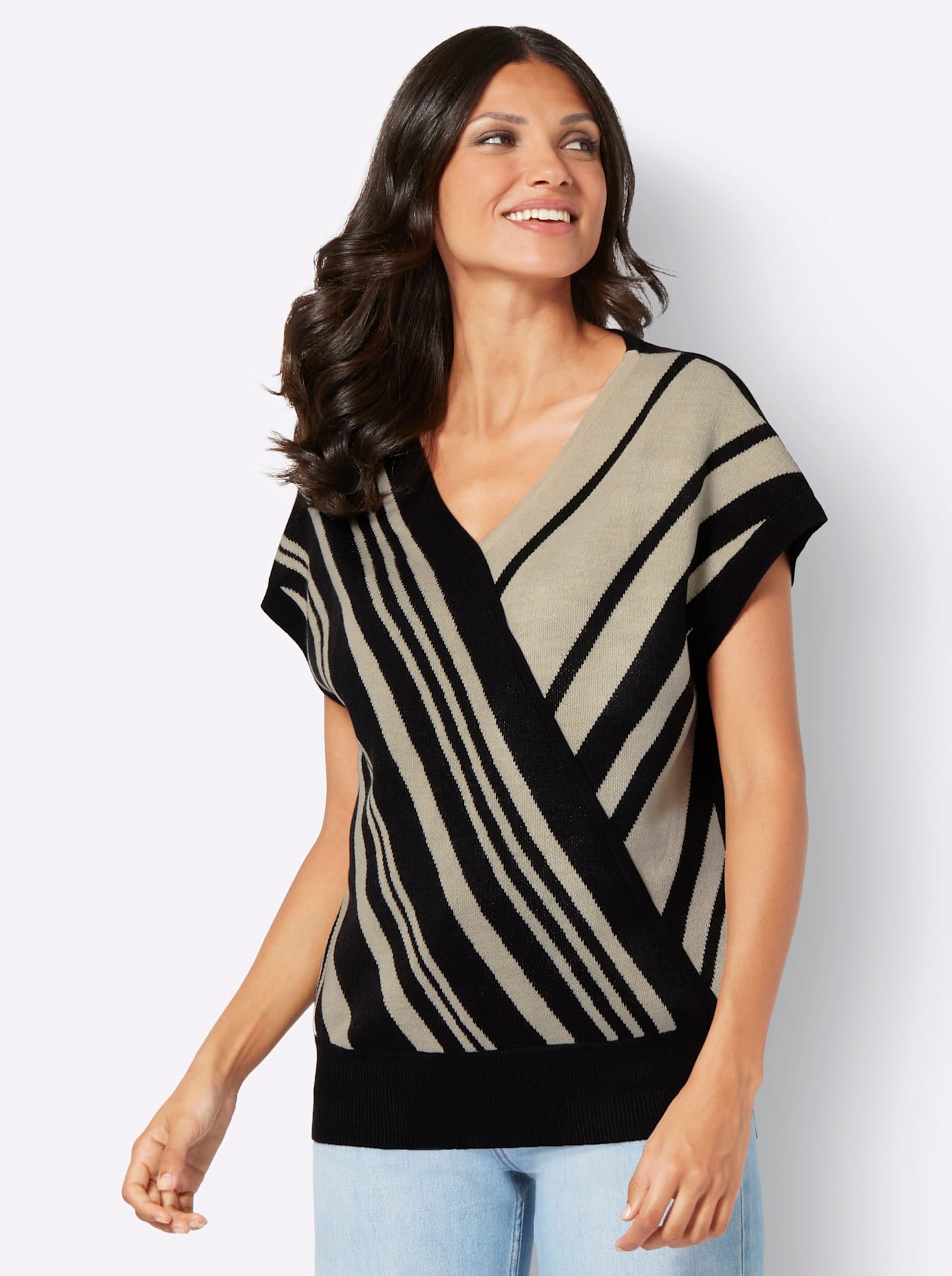 Classic Basics Jacquardpullover »V-Pullover«