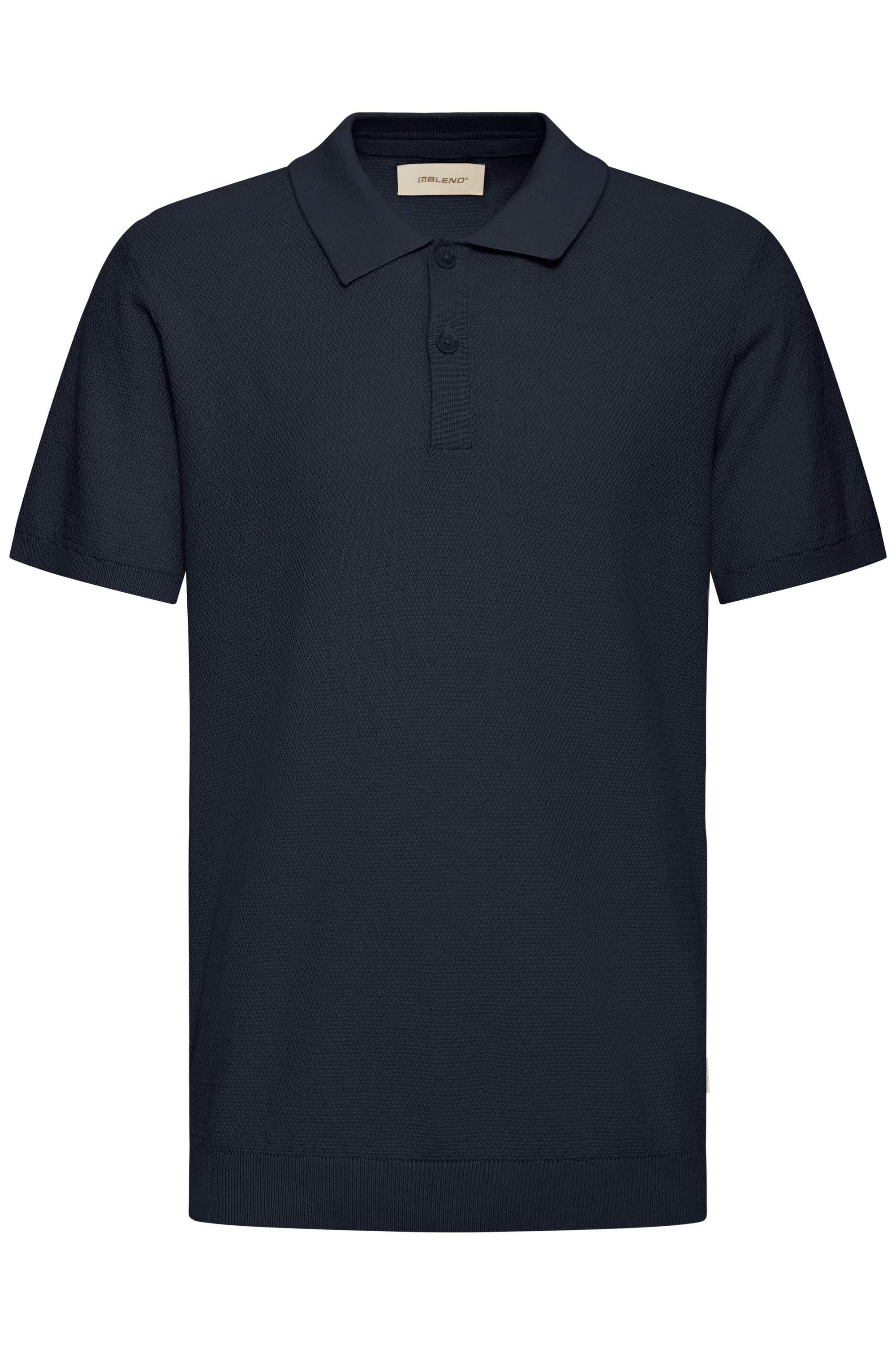 Blend Poloshirt "BHGarry Knit" Modernes Feinstrick-Poloshirt mit kurzer Kno günstig online kaufen