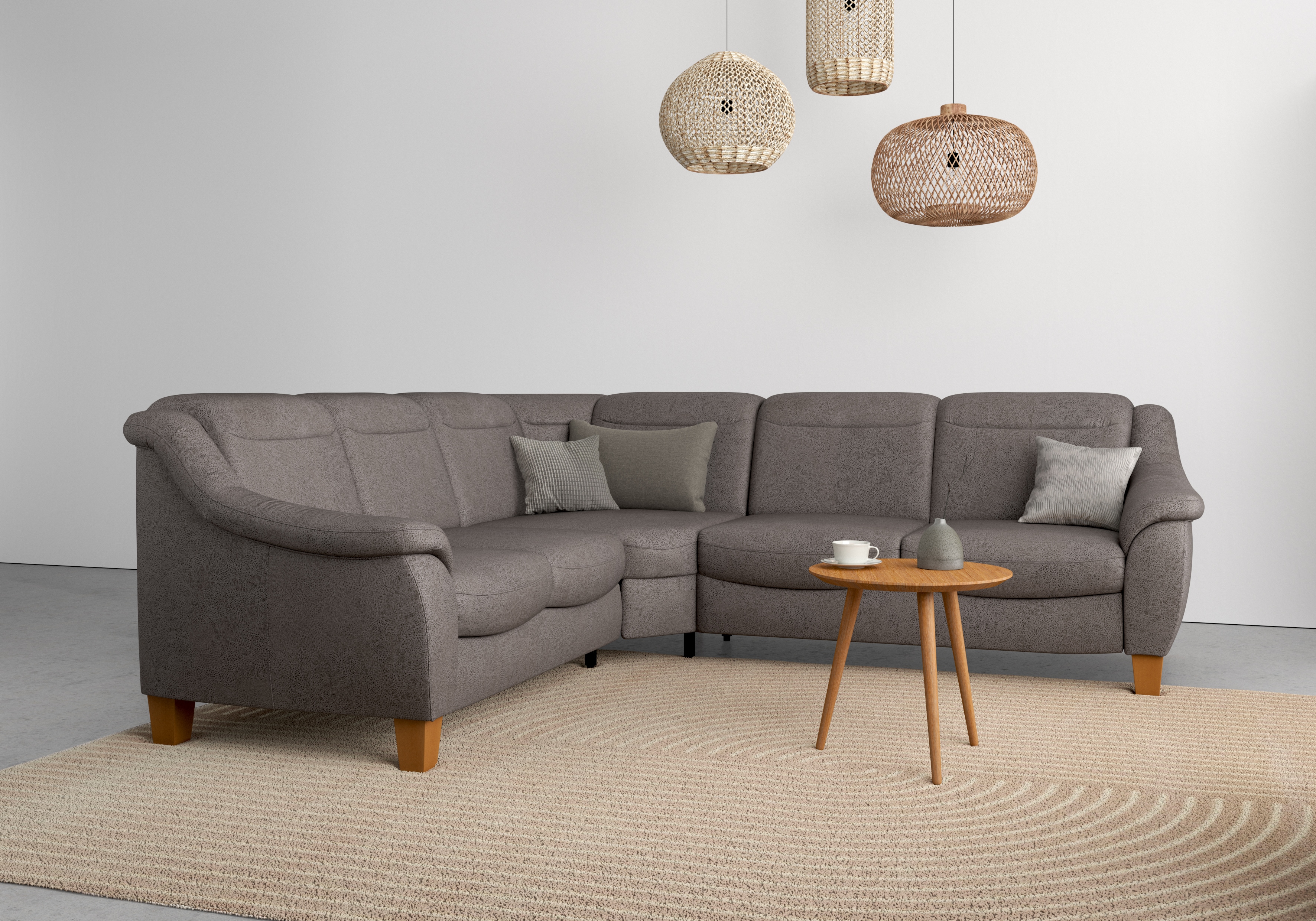 OTTO home Ecksofa "Caldera L-Form" Federkern, optional Kopfteilverstellung, Schlaffunktion & Bettkasten