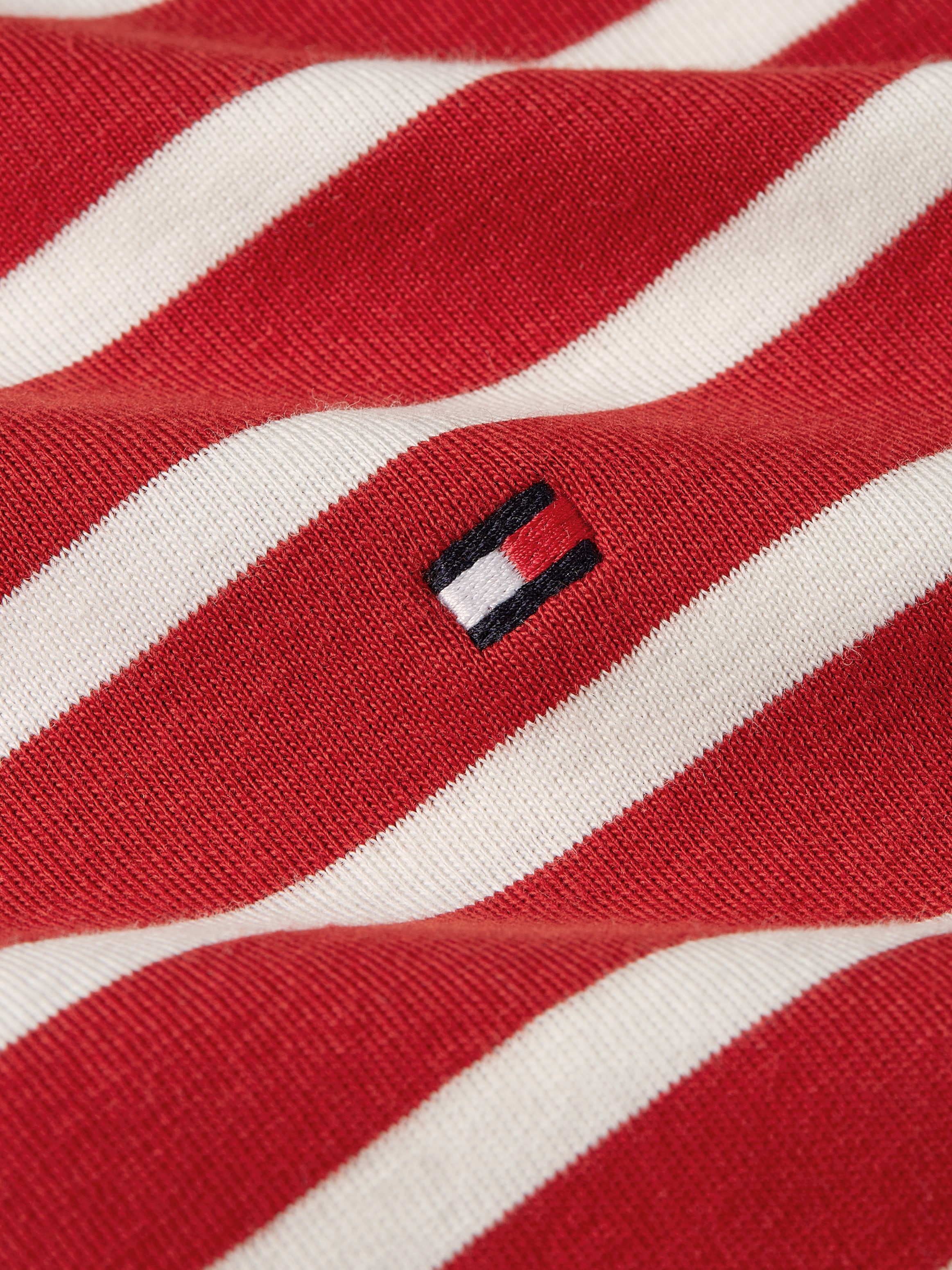Tommy Hilfiger Shirtkleid »NEW CODY STR SLIM KNEE DRS SS«, mit allover Streifendessin, Logo-Flag