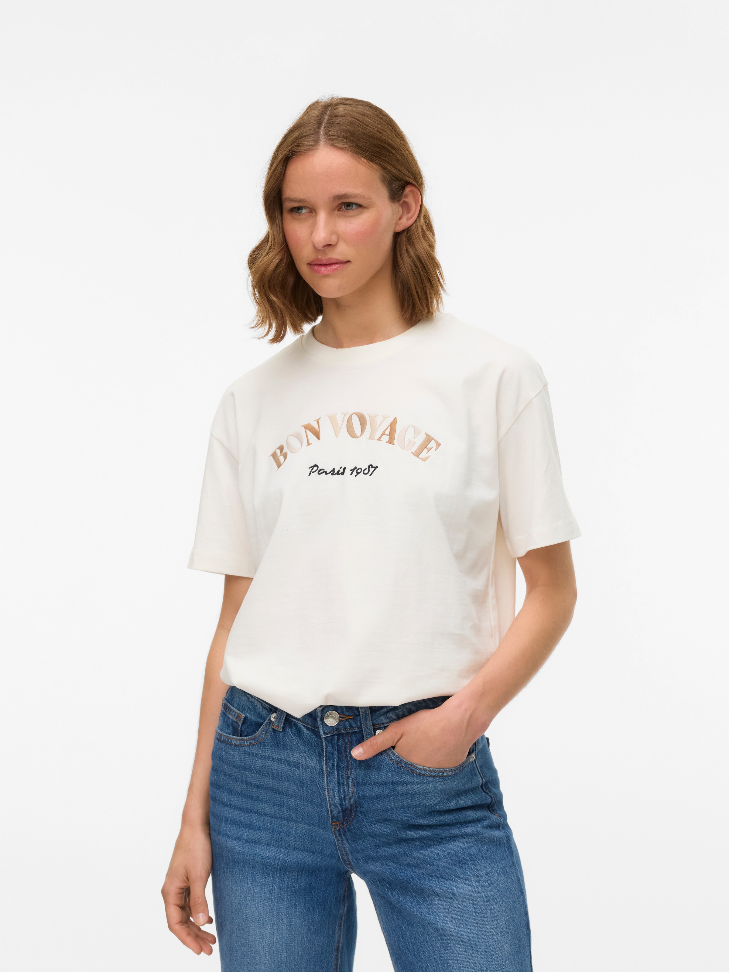 Vero Moda Kurzarmshirt "VMSARA MIA SS TOP BOX JRS SPE GA" günstig online kaufen