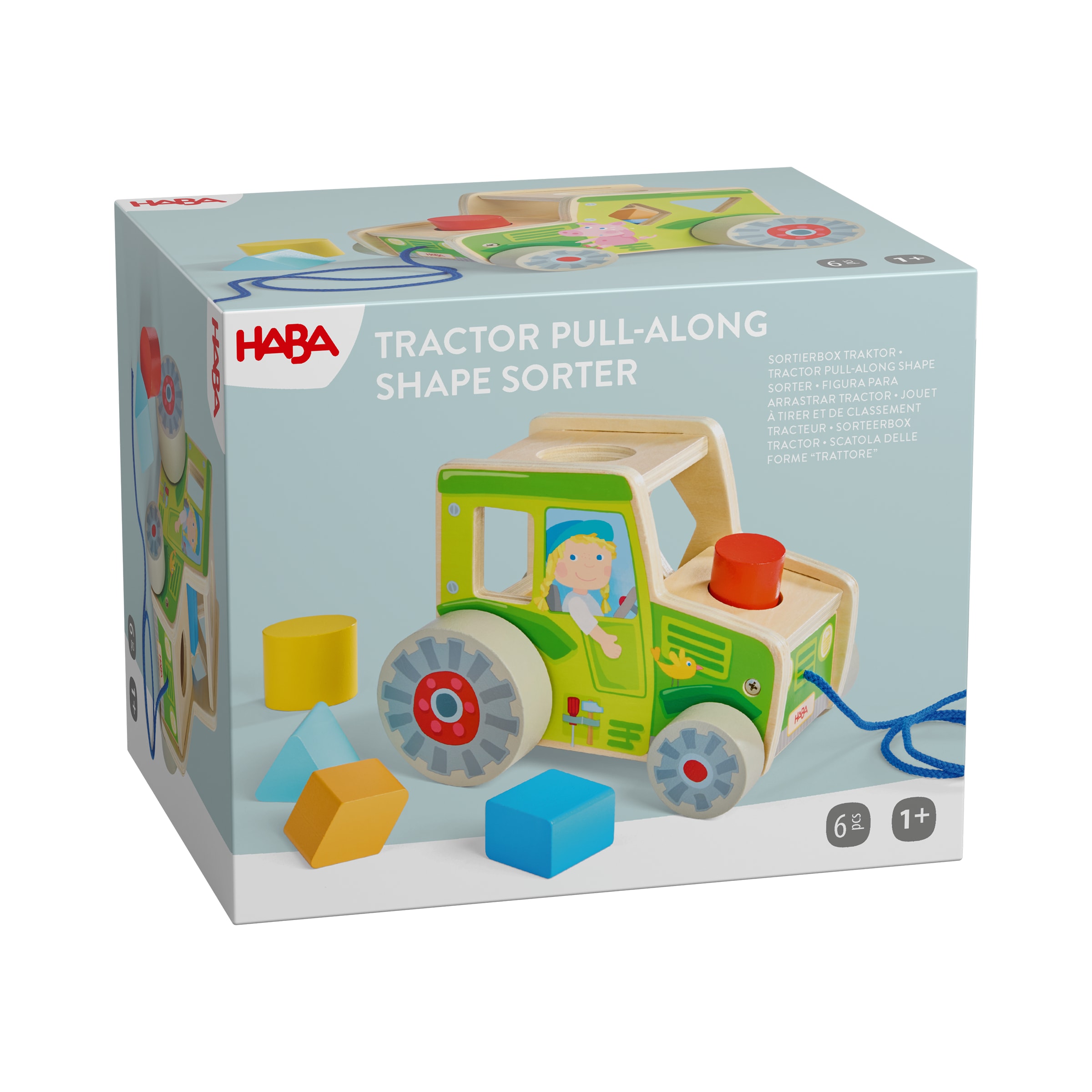 "Steckspielzeug HABA ""Sortierbox Traktor"", grün (bunt), Steckspielzeug, Baby"
