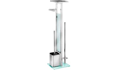 WC-Garnitur »Debar«, aus Edelstahl-Glas, Stand WC-Garnitur
