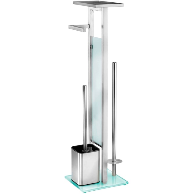 WENKO WC-Garnitur »Debar«, aus Edelstahl-Glas, Stand WC-Garnitur bestellen  | BAUR