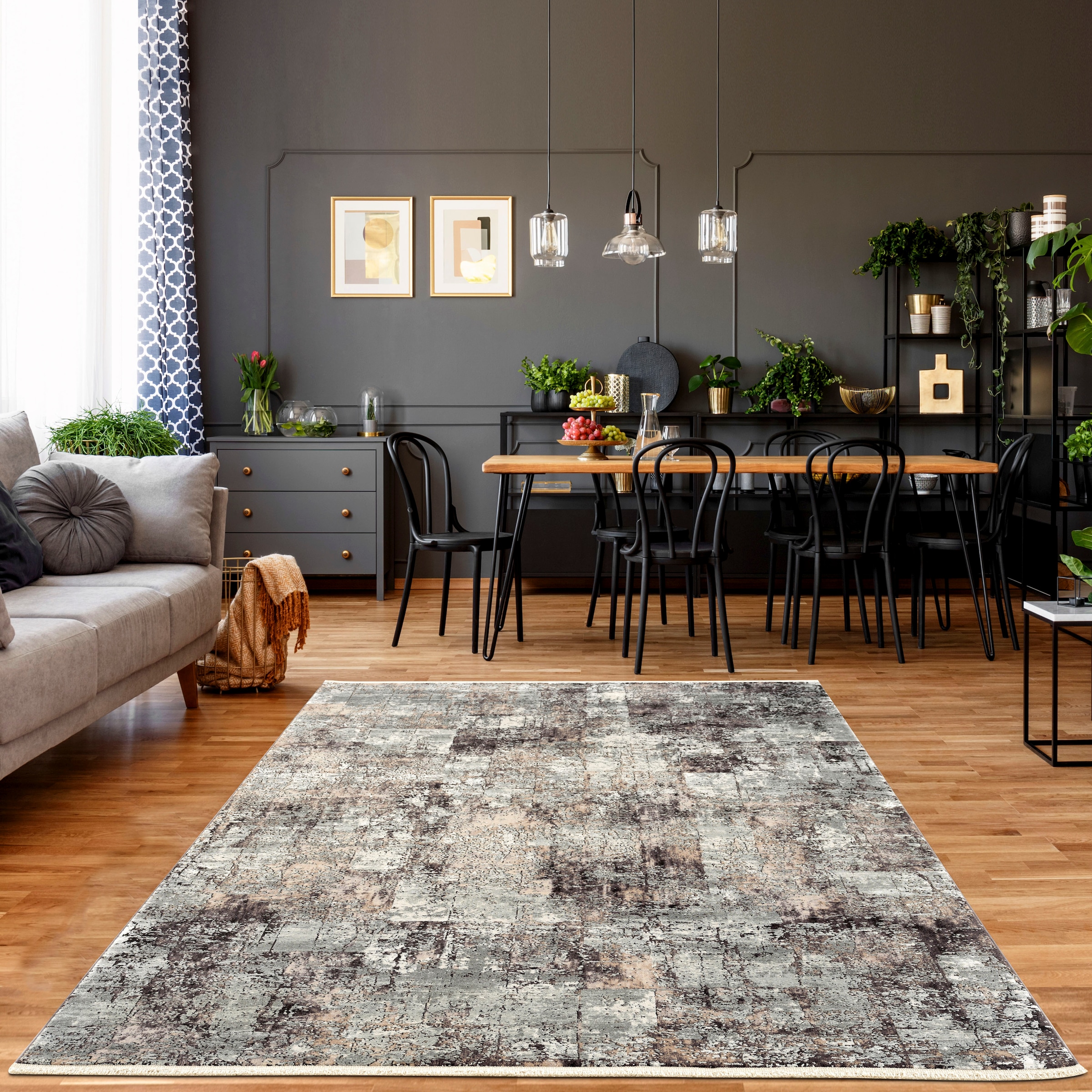 Sanat Teppich "Oasis 1871" rechteckig 8 mm Höhe Wohnzimmer, Kurzflor, Orient Optik