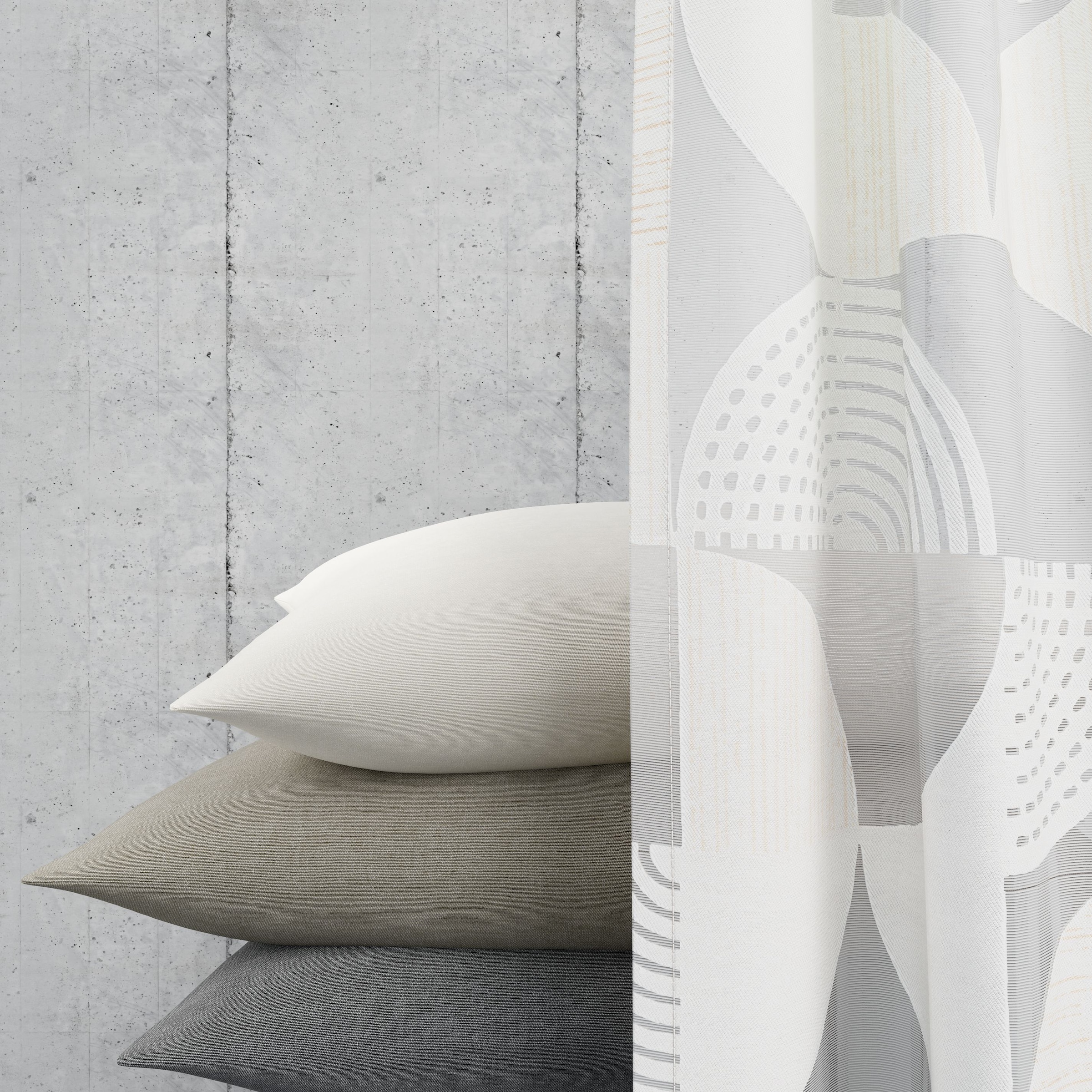 Neutex for you! Vorhang »CIRCLE« Multifunktionsband 1 Stk. tlg. Bedruckter Ausbrenner mit moderner Kreisgrafik