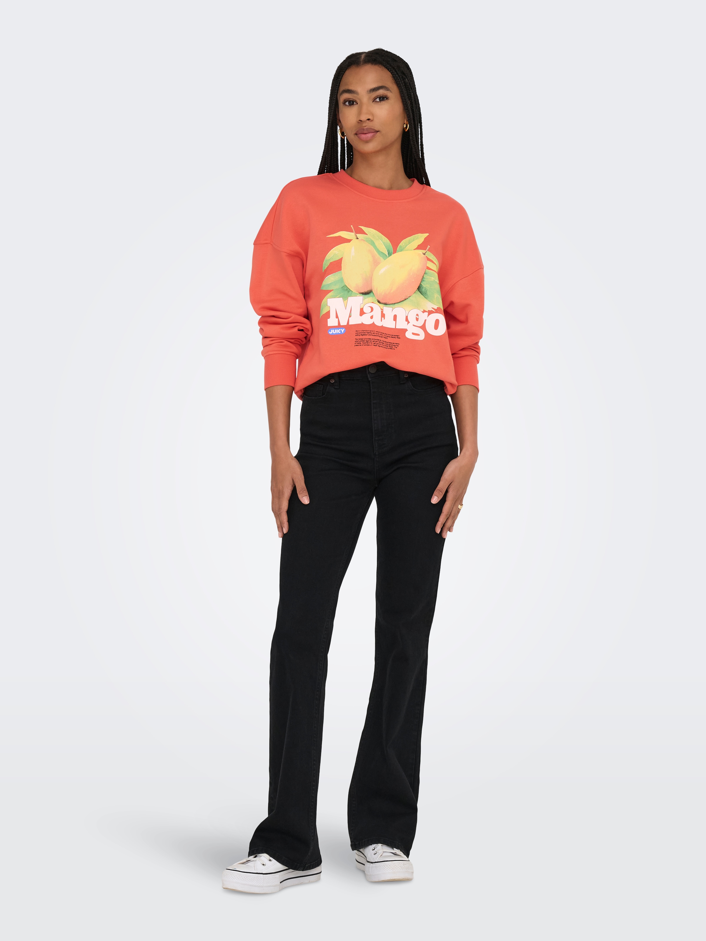 ONLY Sweatshirt »ONLPHILEA L/S FRUIT O-NECK UB SWT«