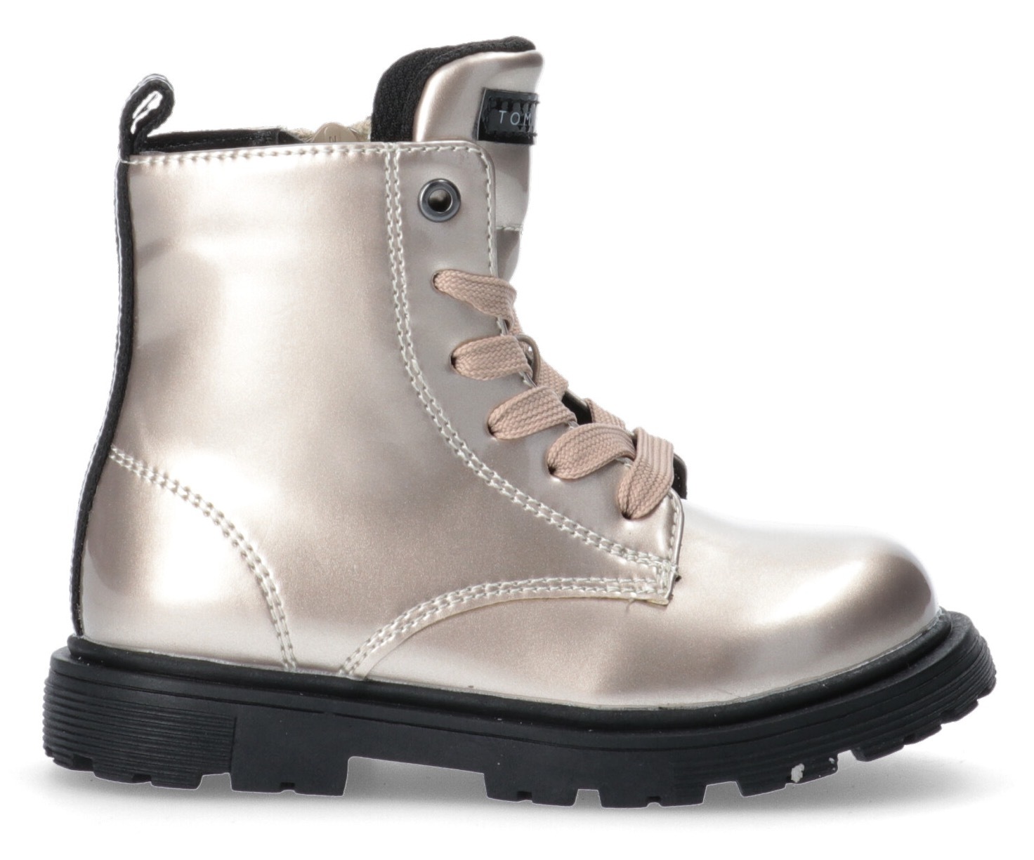 Tommy Hilfiger Schnürboots »LACE-UP BOOTIE PLATINUM« mit logobedrucktem Textilband an der Ferse
