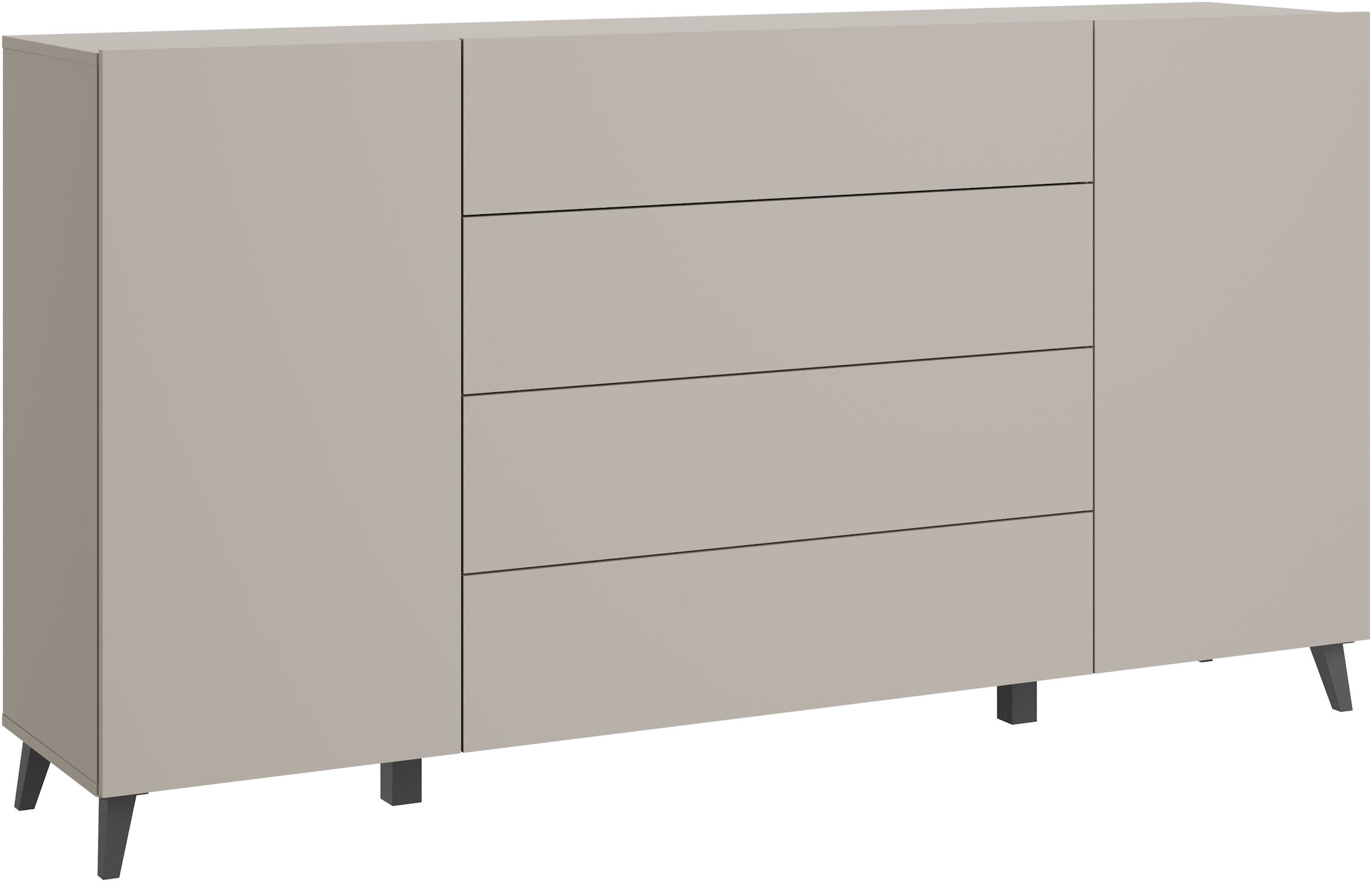 Home affaire Sideboard »Phuket 180 cm breit, modernes Design mit Stauraum« 1 Stk. tlg. Kommode mit 2 Türen, 4 Schubladen und verstellbaren Einlegeböden
