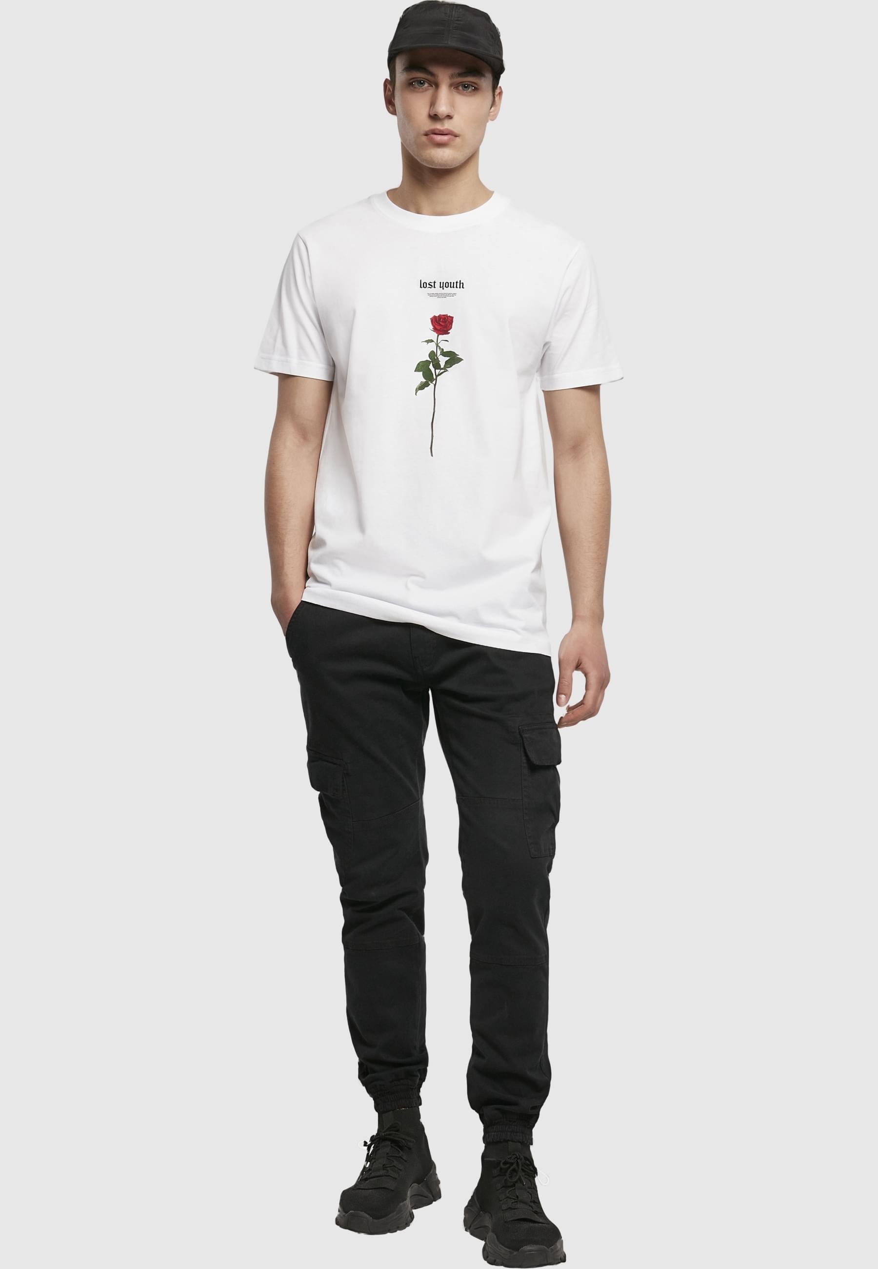 MisterTee Kurzarmshirt »MisterTee Herren Lost Youth Rose Tee«, (1 tlg.)