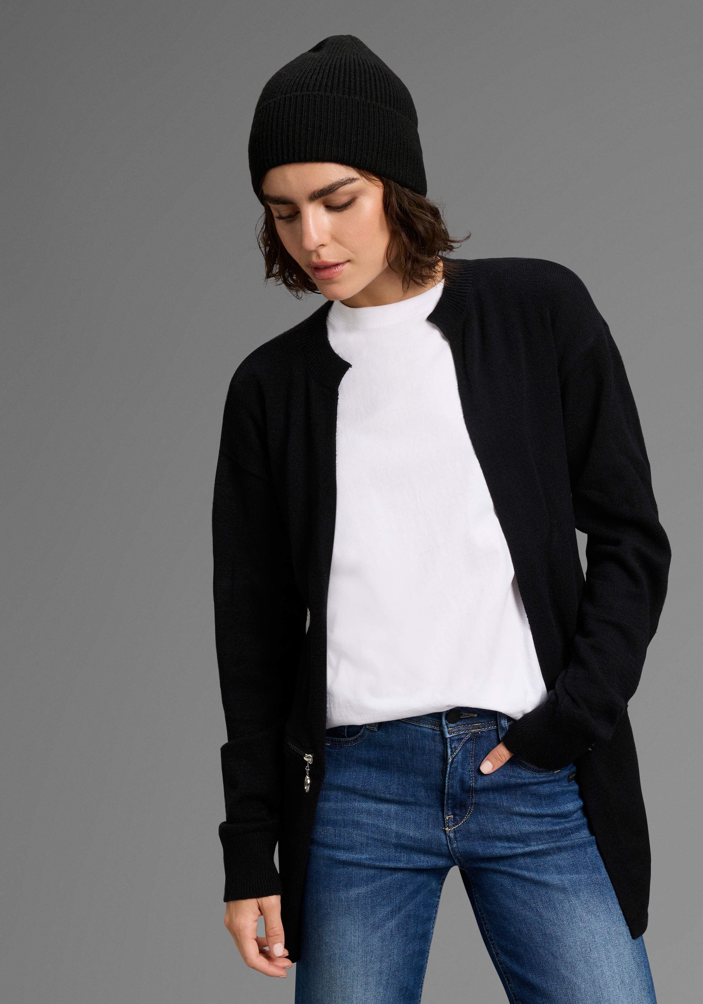 Laura Scott Strickjacke, mit Zippertaschen - NEUE KOLLEKTION günstig online kaufen
