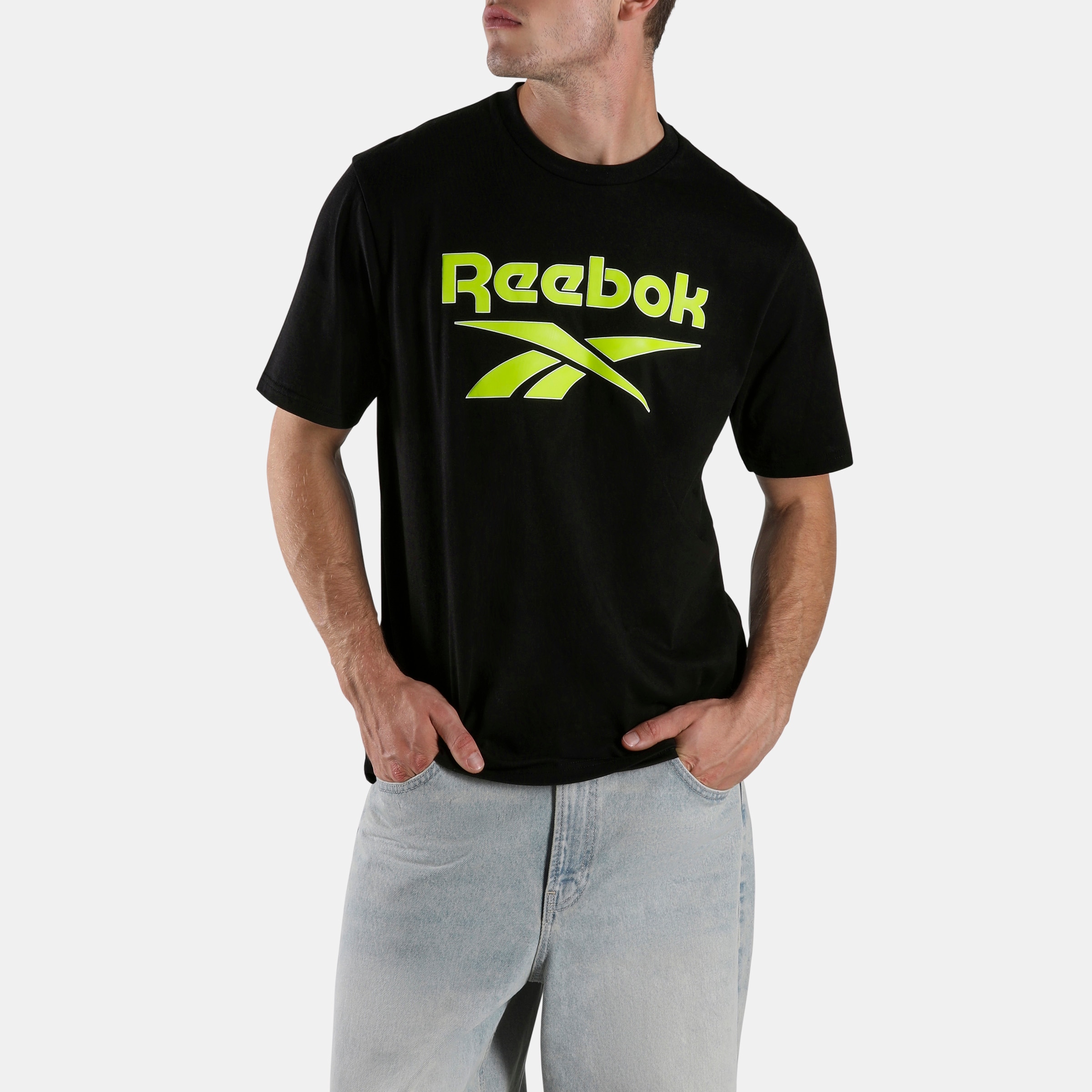 Reebok T-Shirt "HIGH DENSITY LOGO T-SHIRT" aus Baumwolle, in den Größen S bis XXL