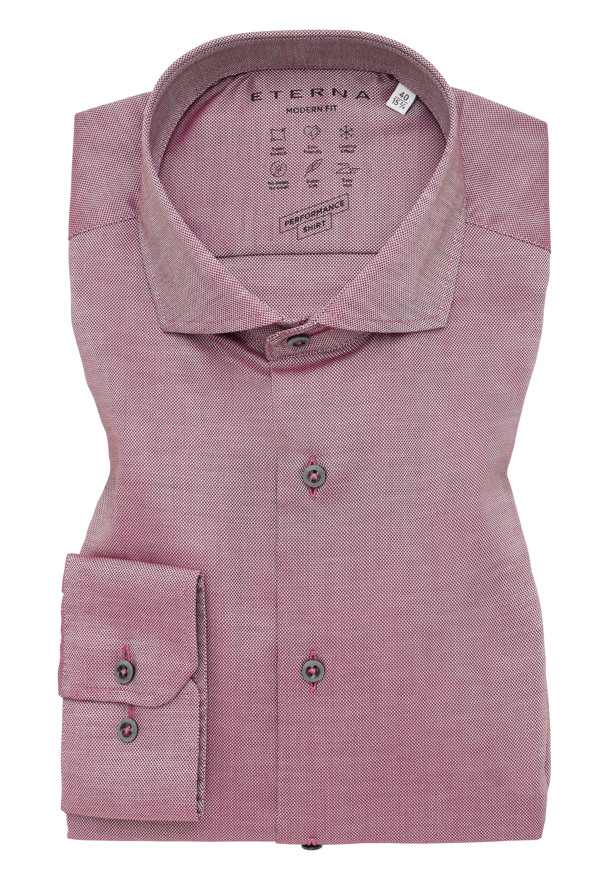 Eterna Langarmhemd »MODERN FIT«, EASY IRON (bügelleicht)