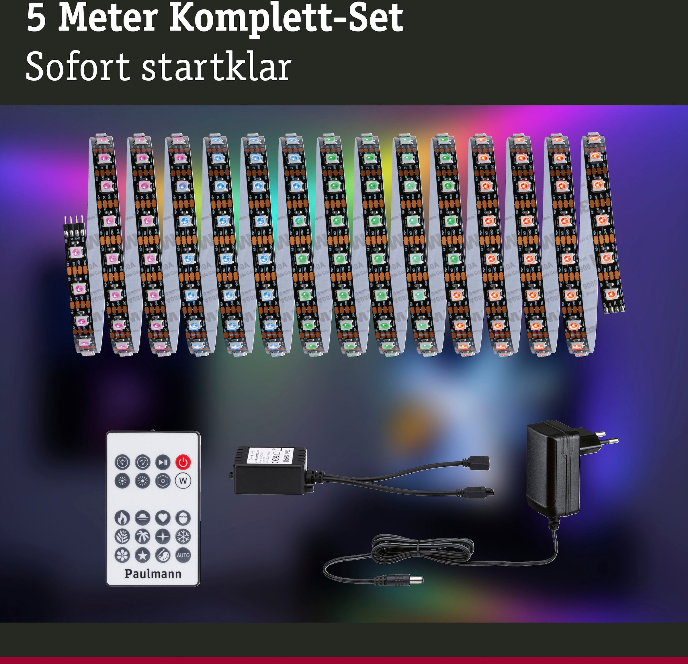 15VA«, LED-Streifen BAUR kaufen flammig 5m RGB Rainbow »Dynamic | St.- 1 Paulmann 10,5W 60LEDs/m