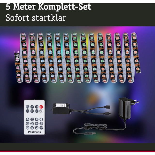 Paulmann LED-Streifen »Dynamic Rainbow RGB 5m 10,5W 60LEDs/m 15VA«, 1 St.- flammig kaufen | BAUR