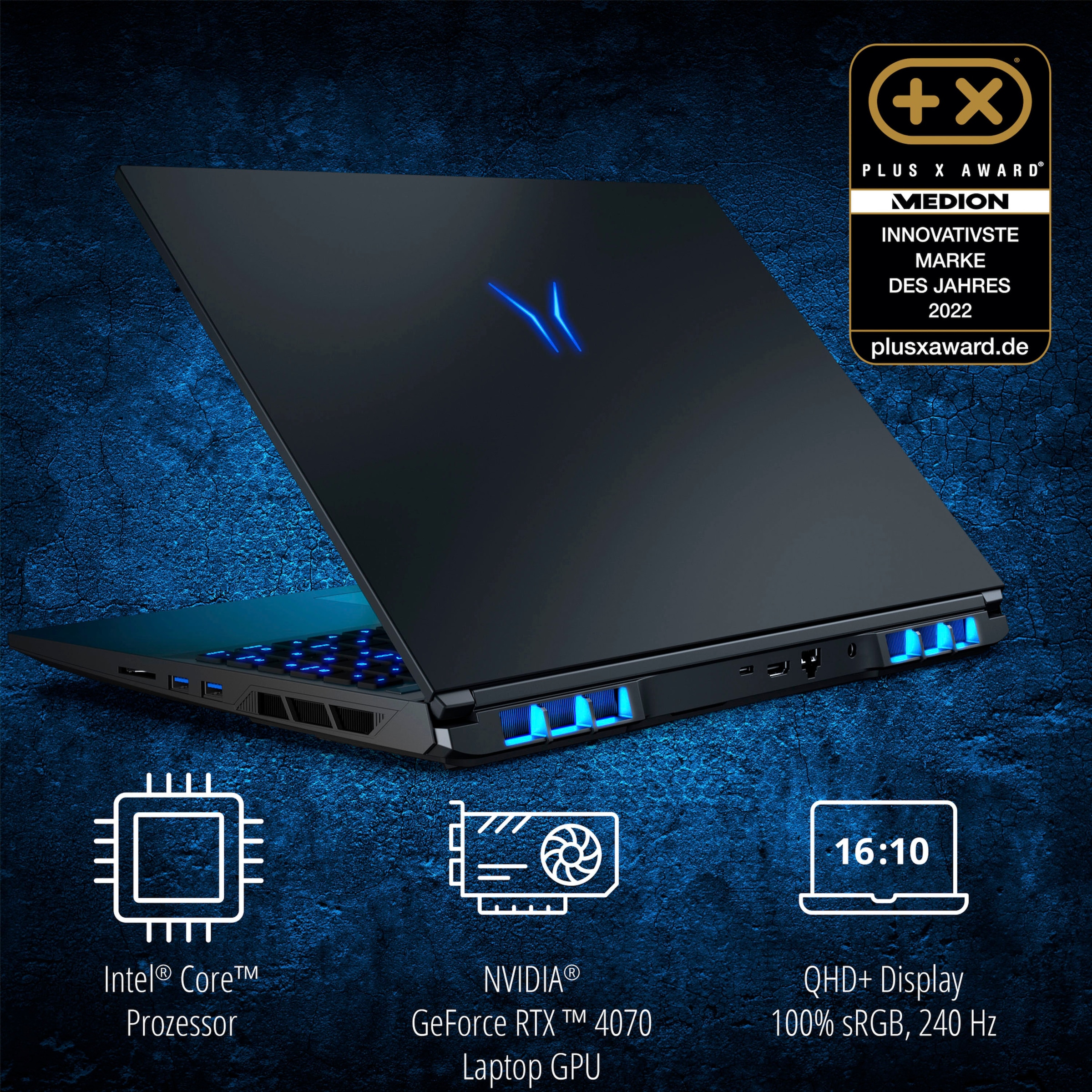 Medion® Gaming-Notebook »ERAZER Major X20«, 40,6 cm, / 16 Zoll, Intel, Core i7, GeForce RTX 4070, 1000 GB SSD