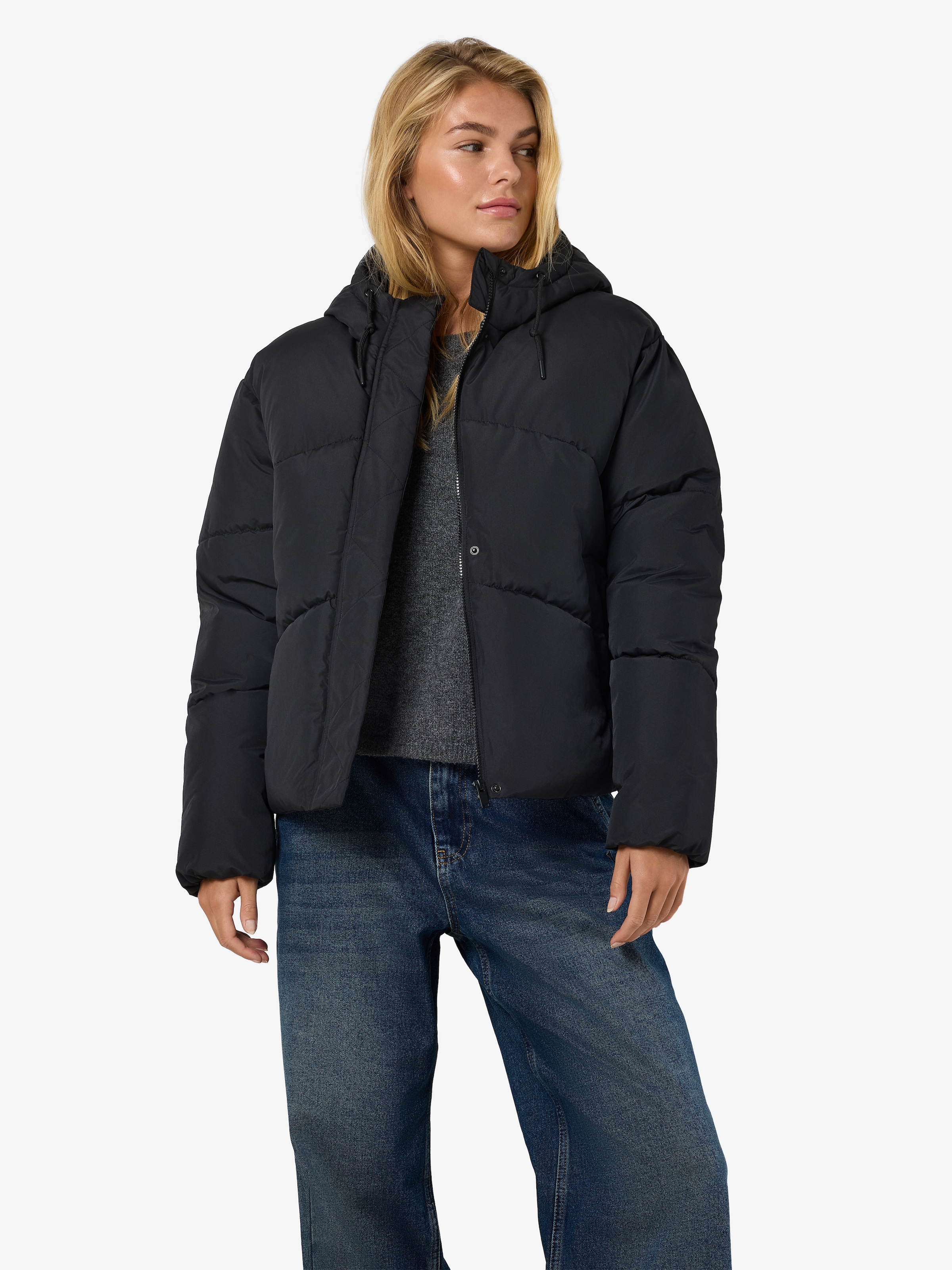 Noisy may Steppjacke »NMTENNA L/S SHORT JACKET NOOS«, mit Kapuze