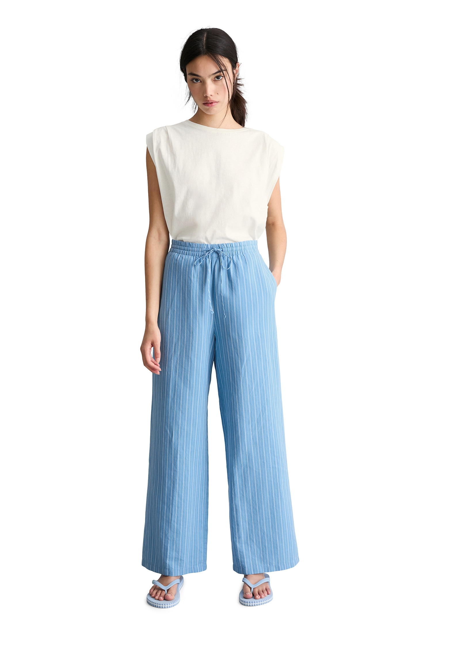 Marc O'Polo DENIM Chinohose »aus Leinen-Baumwolle-Mix«