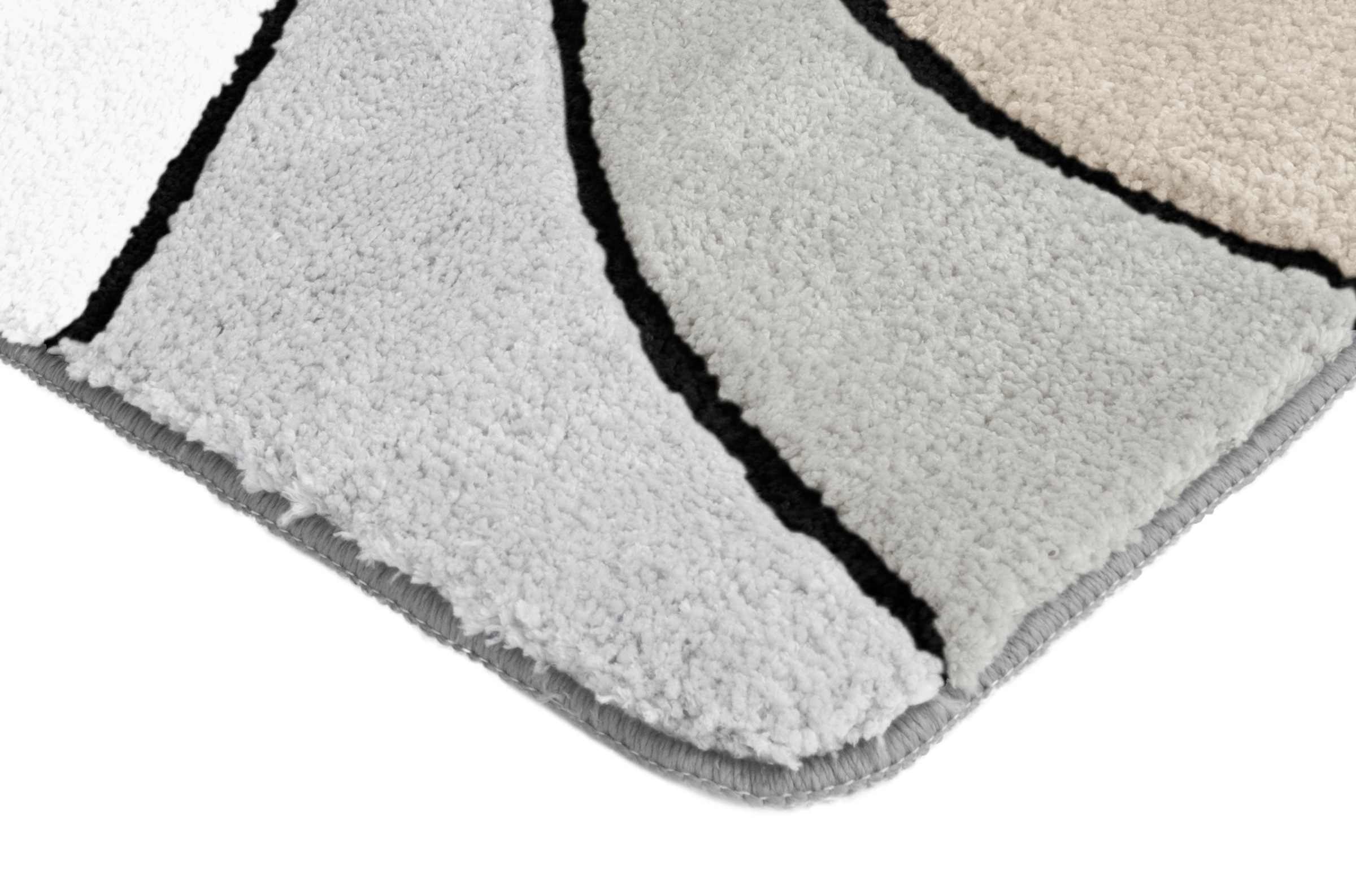 my home Badematte »Josie, Badvorleger, Badezimmer Teppich«, rutschhemmend beschichtet, fußbodenheizungsgeeignet-schnell trocknend-strapazierfähig, Badteppich, Badematten, rechteckig, rund & als 3-tlg. Set erhältlich