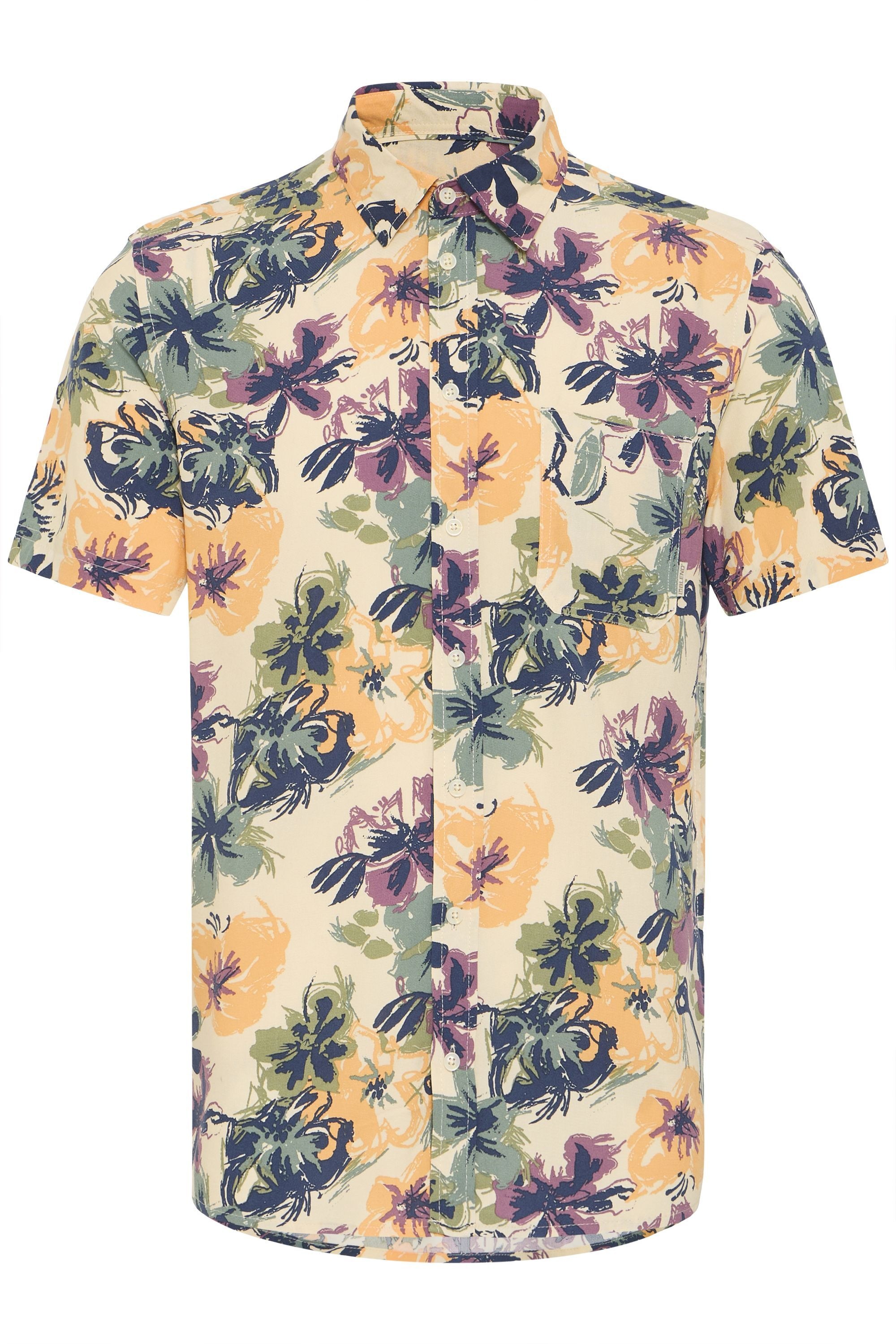 Blend Kurzarmhemd "BHATLE", Lässiges gemustertes Kurzarmhemd und Brusttasch günstig online kaufen