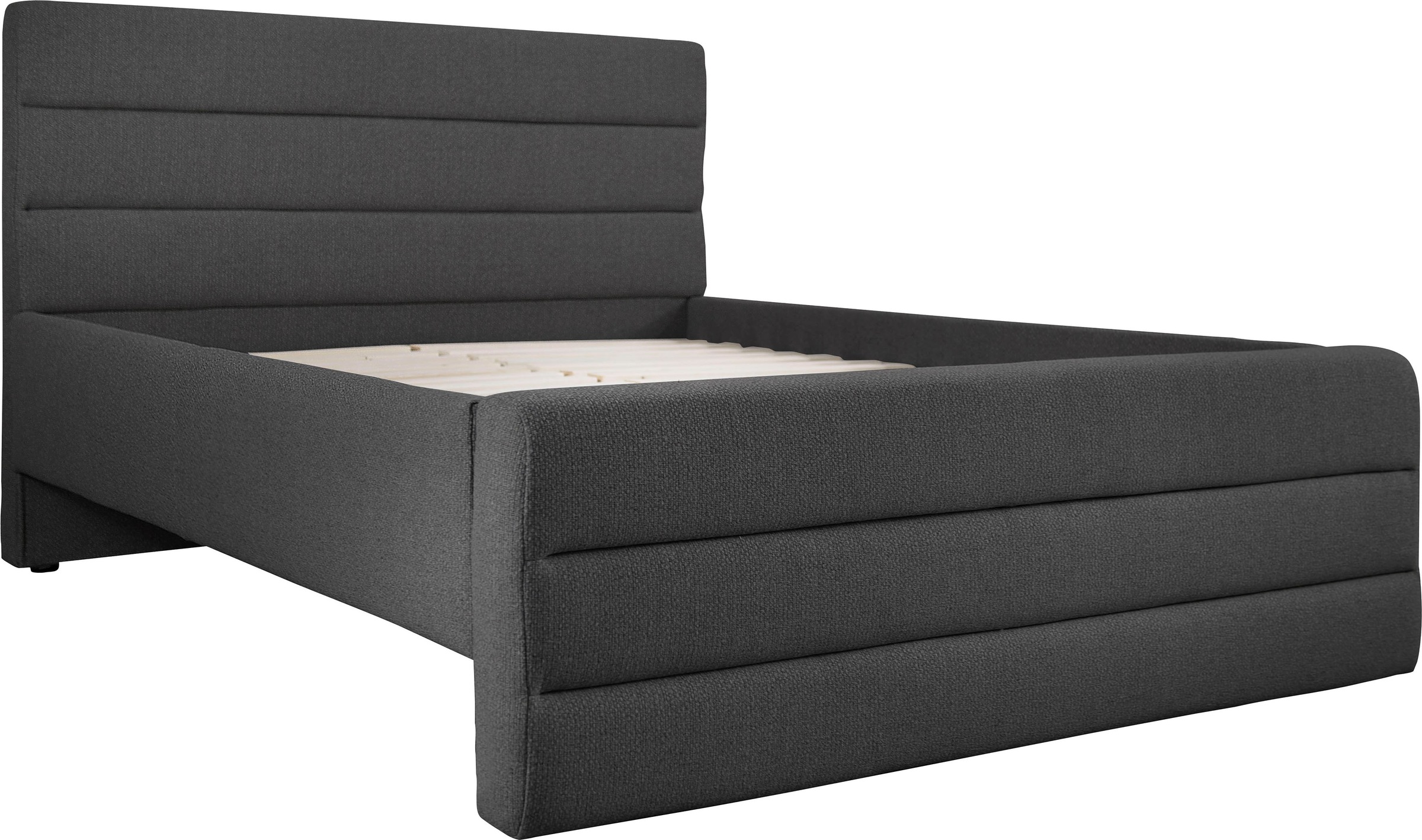OTTO products Polsterbett »Merrit«, Quernaht im Kopf- und Fußteil, in 5 Breiten, auch in 220 cm Länge