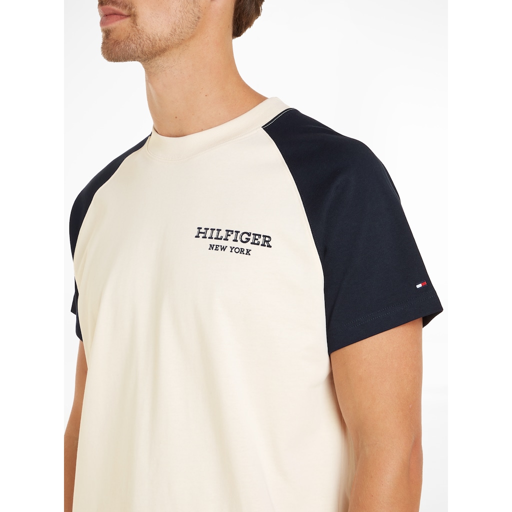 Tommy Hilfiger T-Shirt »MONOTYPE RAGLAN COLORBLOCK TEE«, mit Rundhalsausschnitt