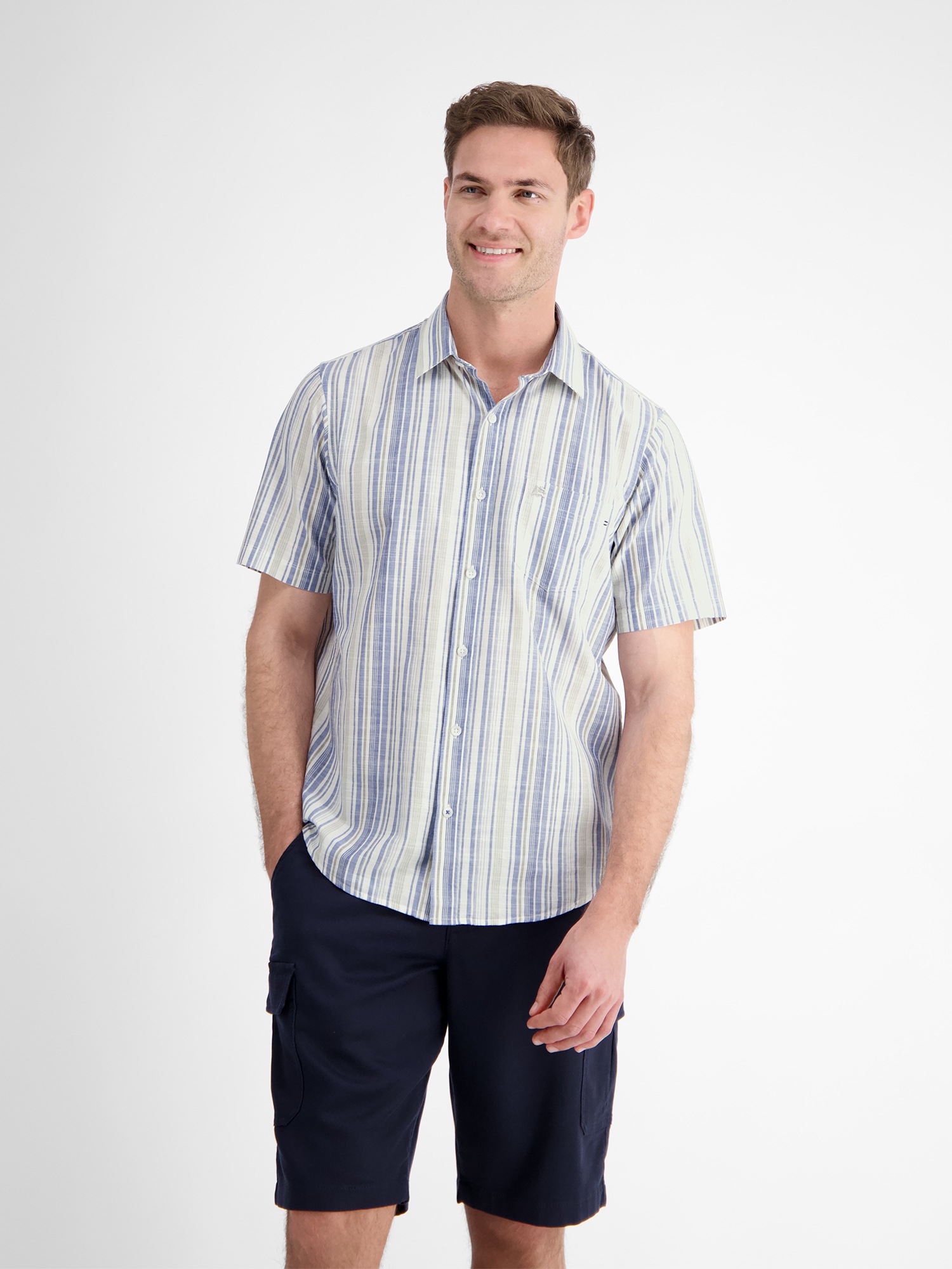 Thumbnail - LERROS Kurzarmhemd "Herren Halbarmhemd, gestreift"