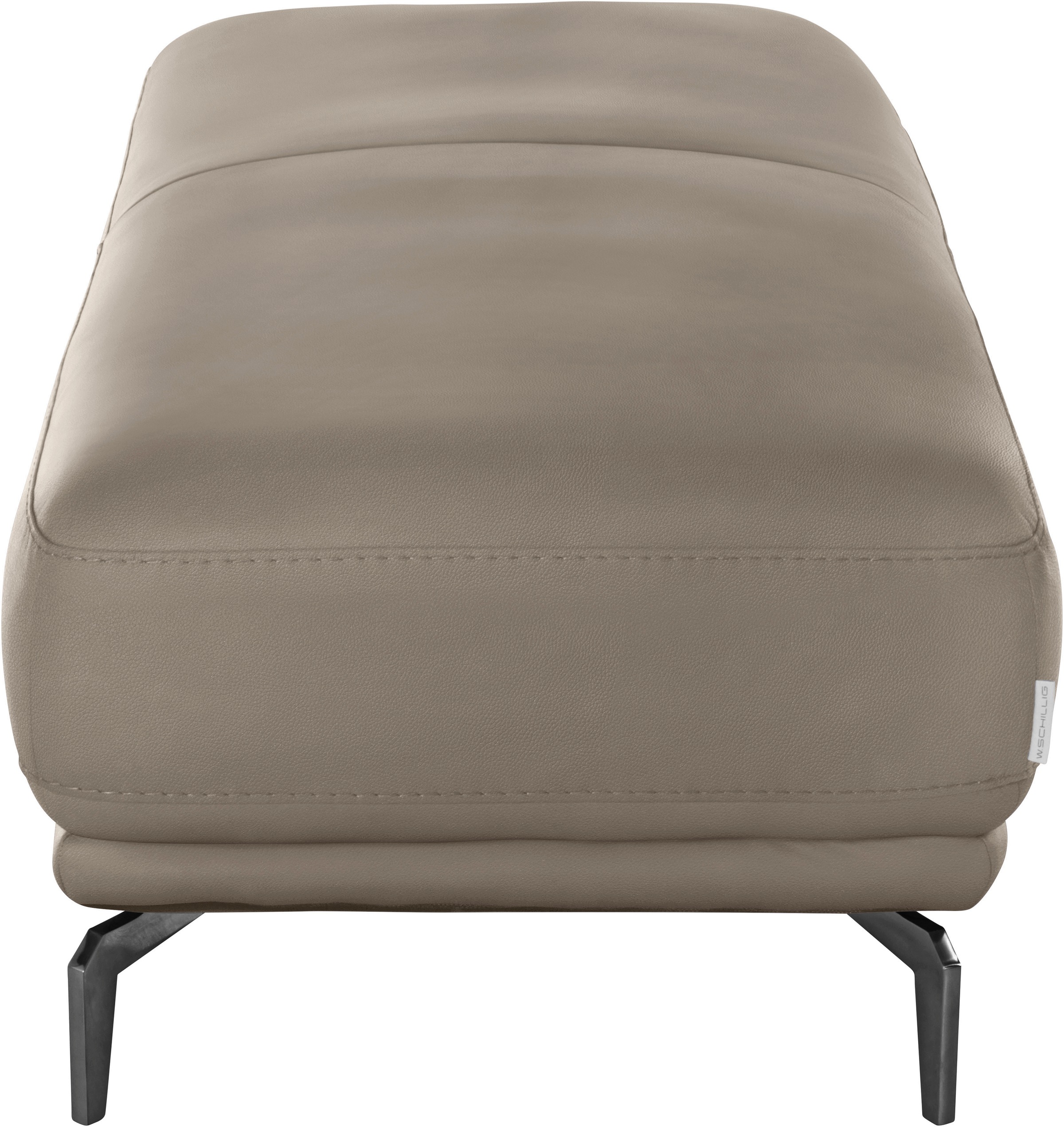 Hocker W.SCHILLIG "montanaa", braun (stone z59), B:141cm H:42cm T:61cm, Hocker, Hocker, mit Metallfüßen in Schwarz pulverbeschichtet, Breite 141 cm 3