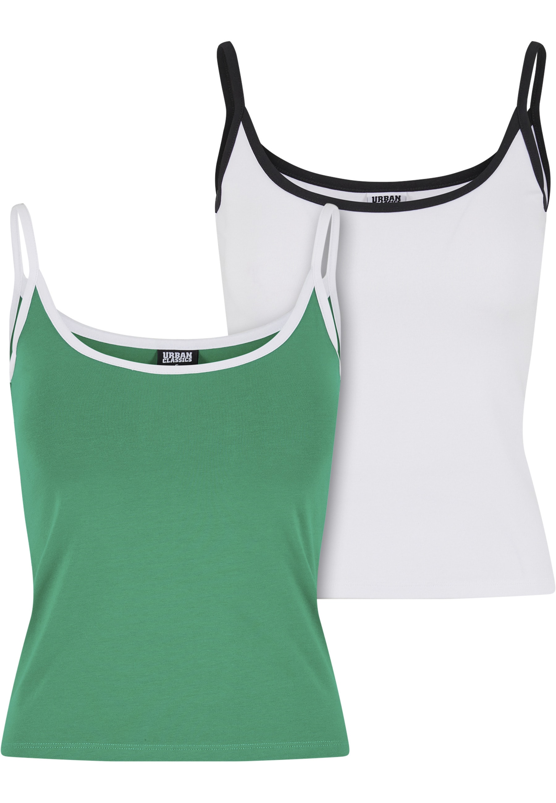 URBAN CLASSICS Muskelshirt "Urban Classics Ladies Contrast Basic Top 2-Pack" 1