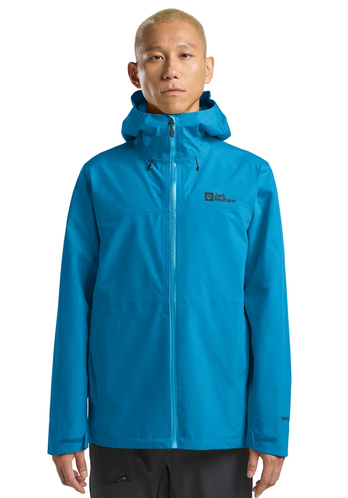 Jack Wolfskin Funktionsjacke "HIGHEST PEAK 3L JKT M" mit Kapuze 3 Lagen Wetterschutzjacke, wasser-und winddicht, atmungsaktiv