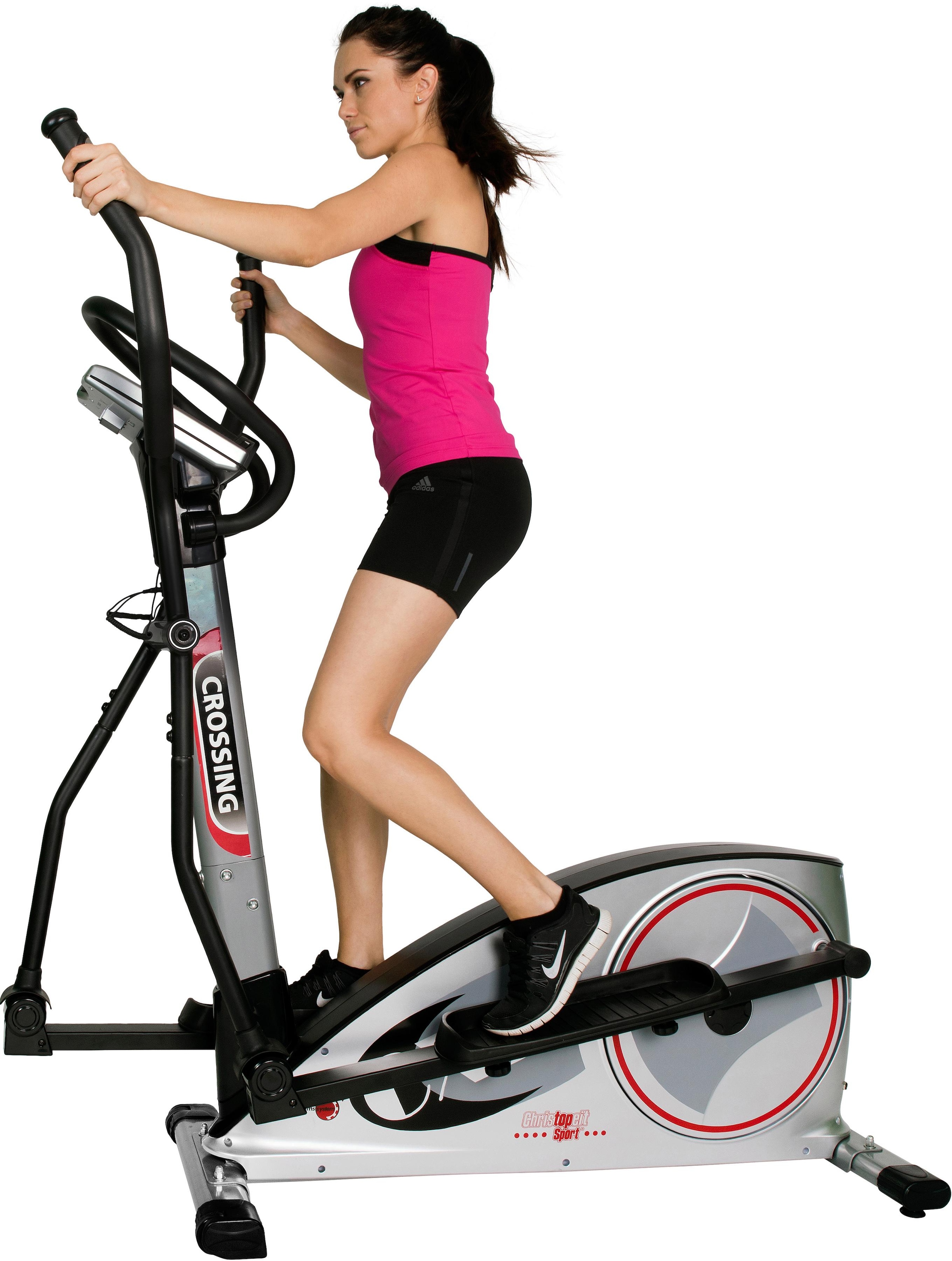 Christopeit Sport® Crosstrainer-Ergometer »CX 7«, Backlit LCD Display mit Tablet- bzw. Smartphonehalterung