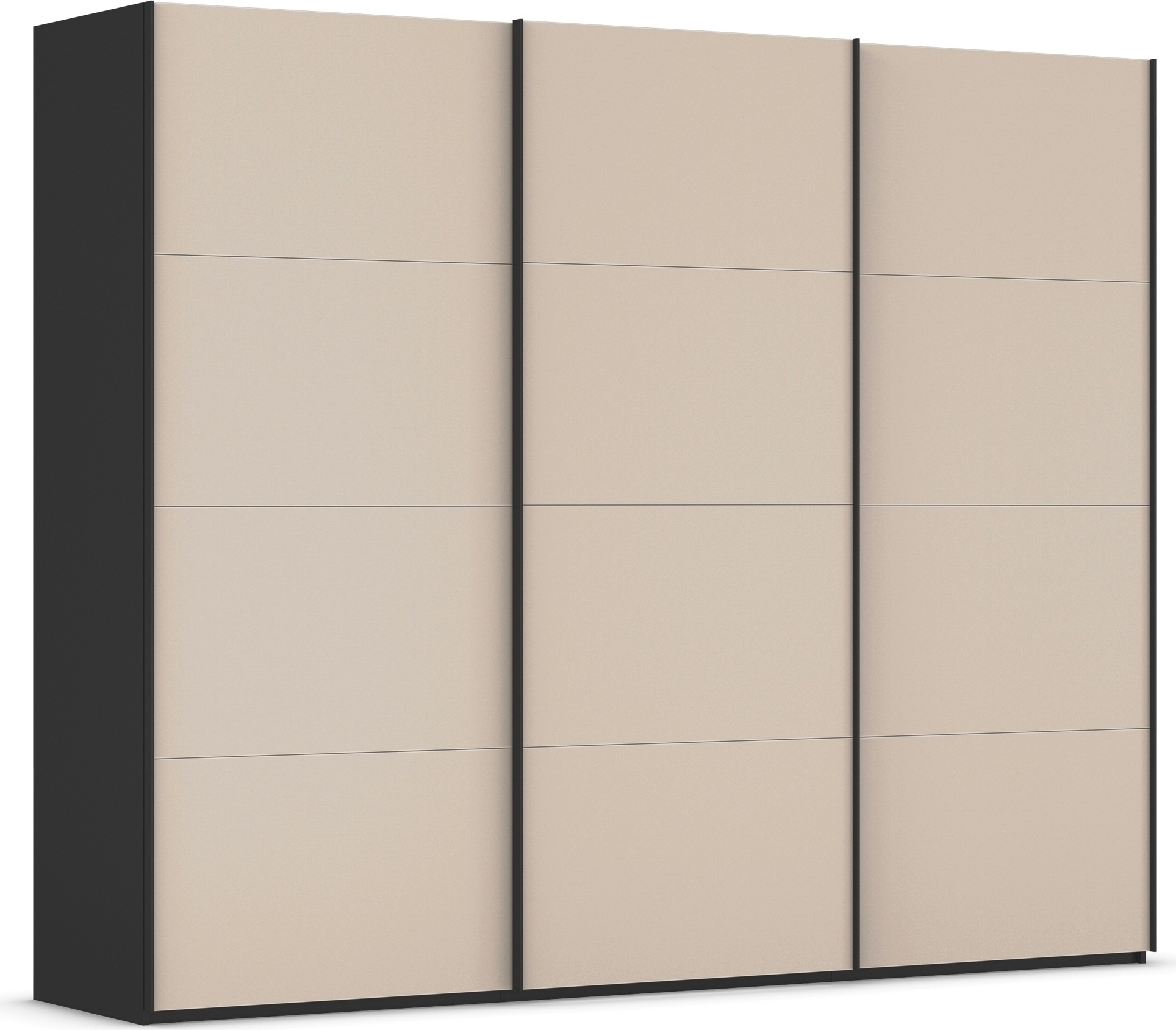 rauch Schwebetürenschrank "Kleiderschrank Schrank Garderobe Schlafzimmerschrank SCALE-FYRA" edle viergeteilte Türen mit Glas-Front viele Farben MADE IN GERMANY