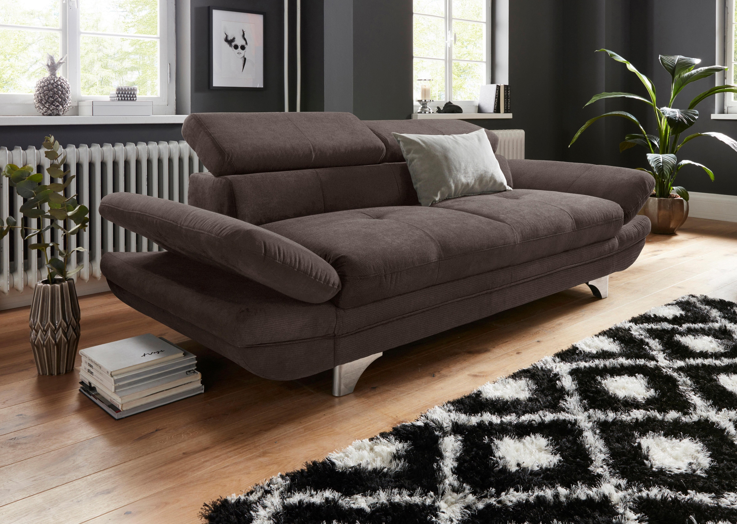COTTA 3-Sitzer »Enterprise«, Big-Sofa, mit Armteilverstellung & Kopfteilverstellung