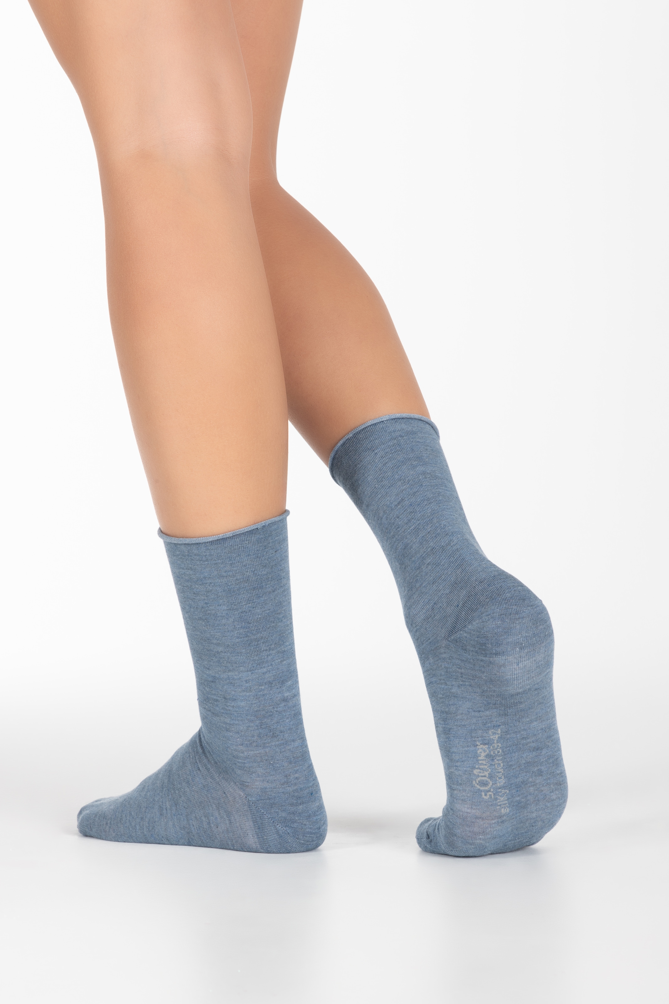 s.Oliver Socken »silky touch«, (4 Paar), mit elastischem Bund