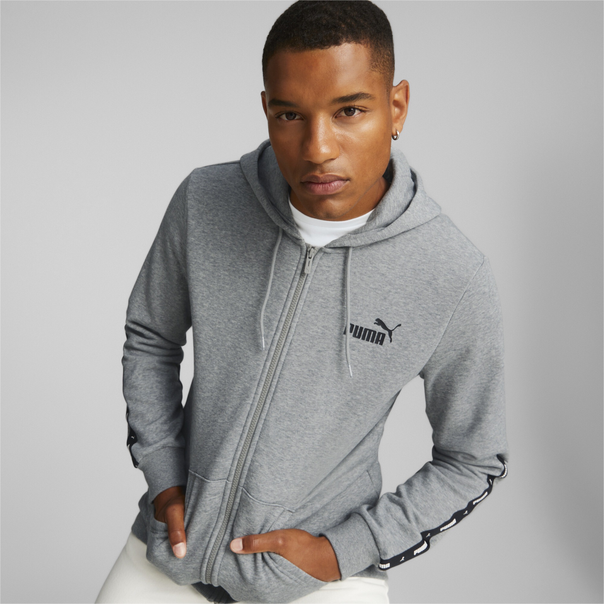 PUMA Sweatshirt »Essentials+ Tape Reißverschluss-Hoodie Herren«