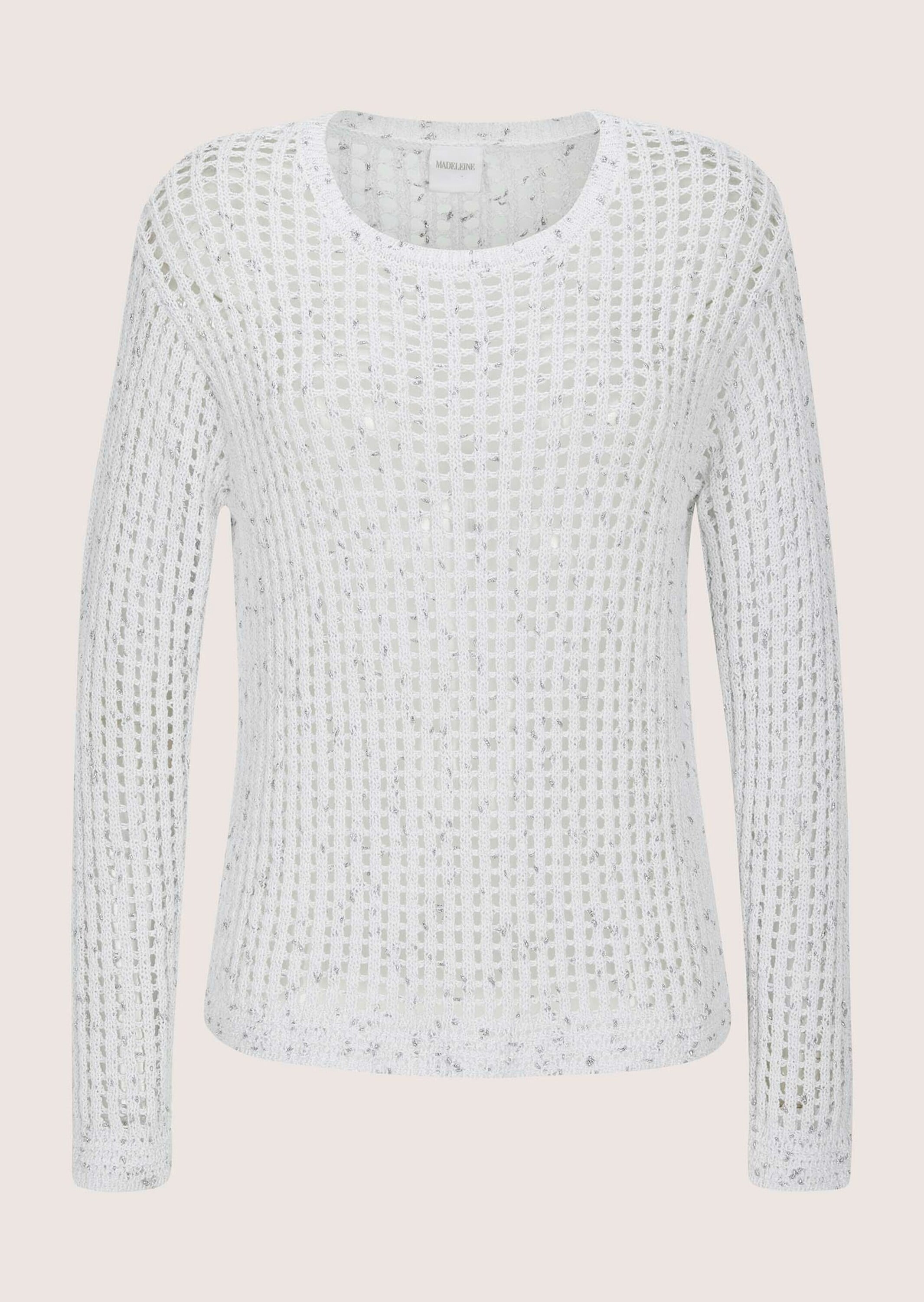 MADELEINE "Strickpullover Ajourpullover mit Glanzeffekt" Dezenter Glanz