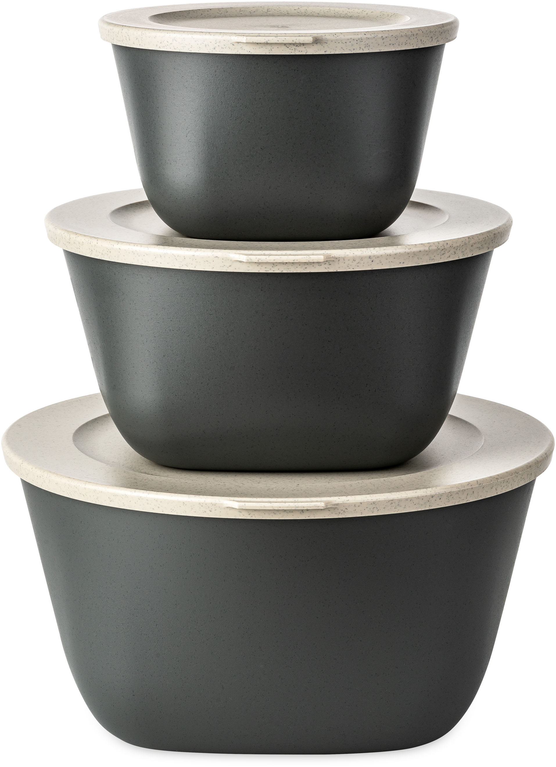 KOZIOL Aufbewahrungsschüssel "CONNECT BOX SET STOCKHOLM" (1 + 2 + 4 L), melaminfrei, CO² neutrale Produktion